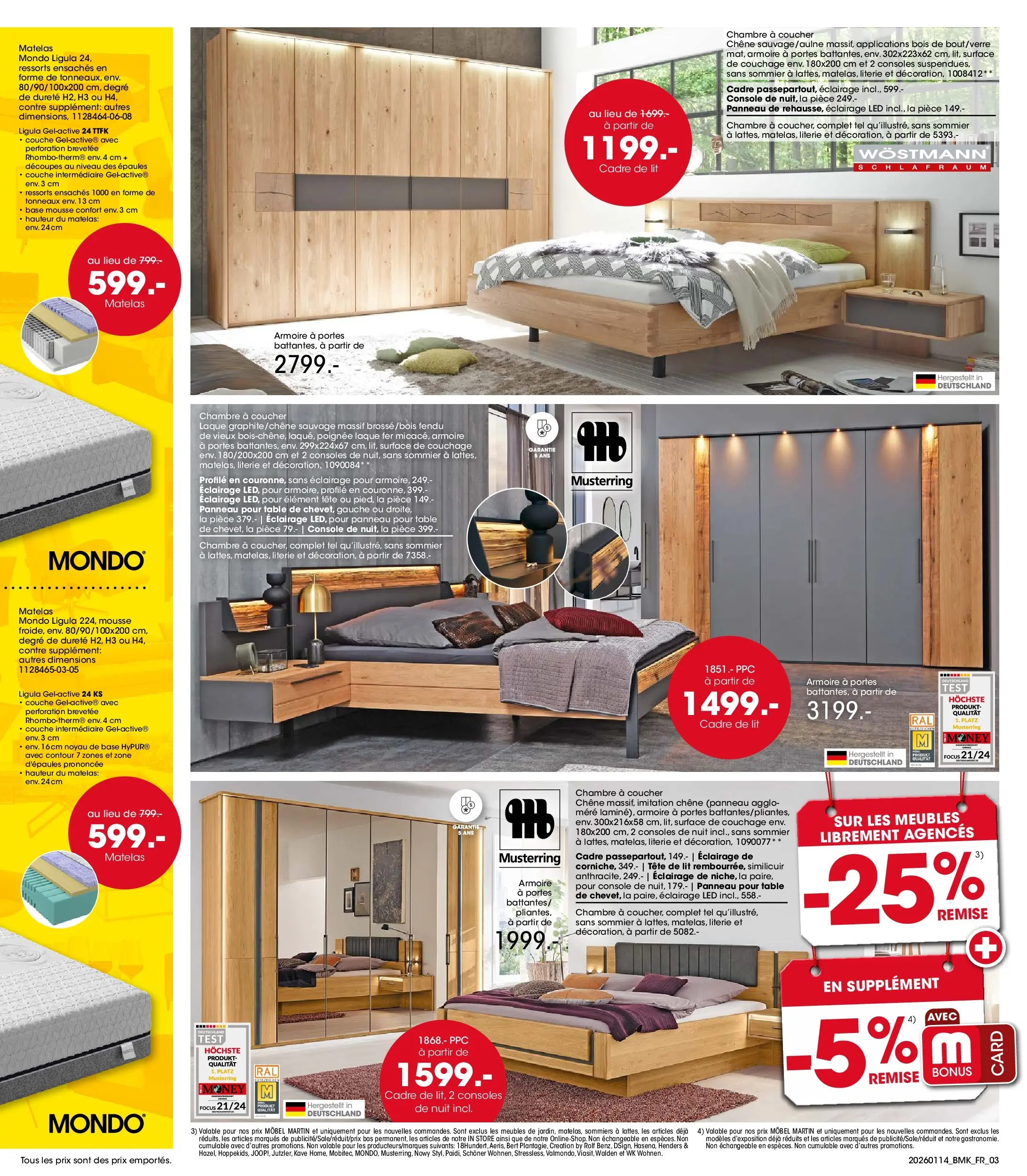 Möbel Martin - Möbel Martin: Offres hebdomadaires à partir du 13/01/2026 - promo en ligne | Page: 3 | Produits: Base, Lit, Laque, Cadre