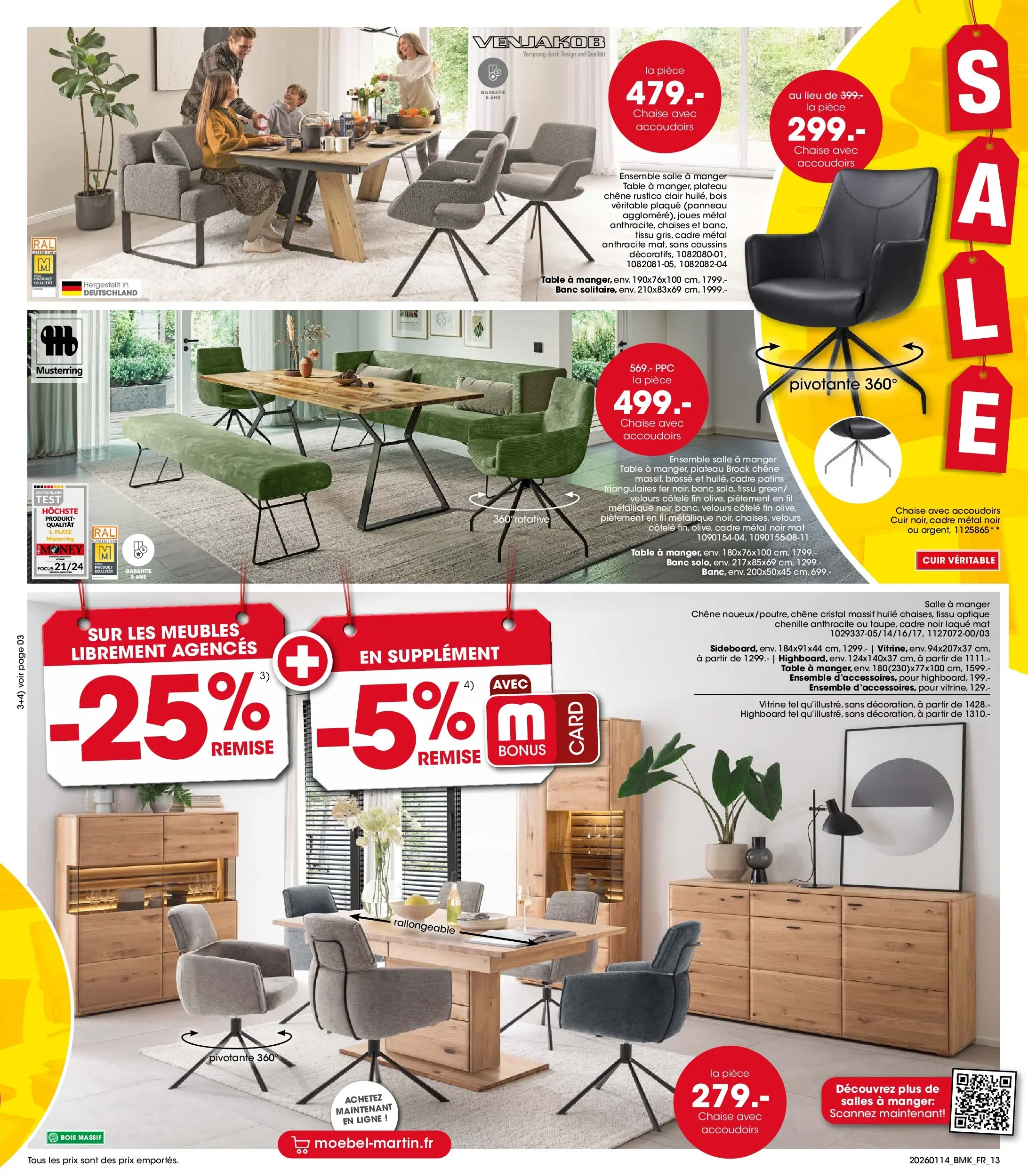 Möbel Martin - Möbel Martin: Offres hebdomadaires à partir du 13/01/2026 - promo en ligne | Page: 13 | Produits: Laque, Table, Chaise, Cadre