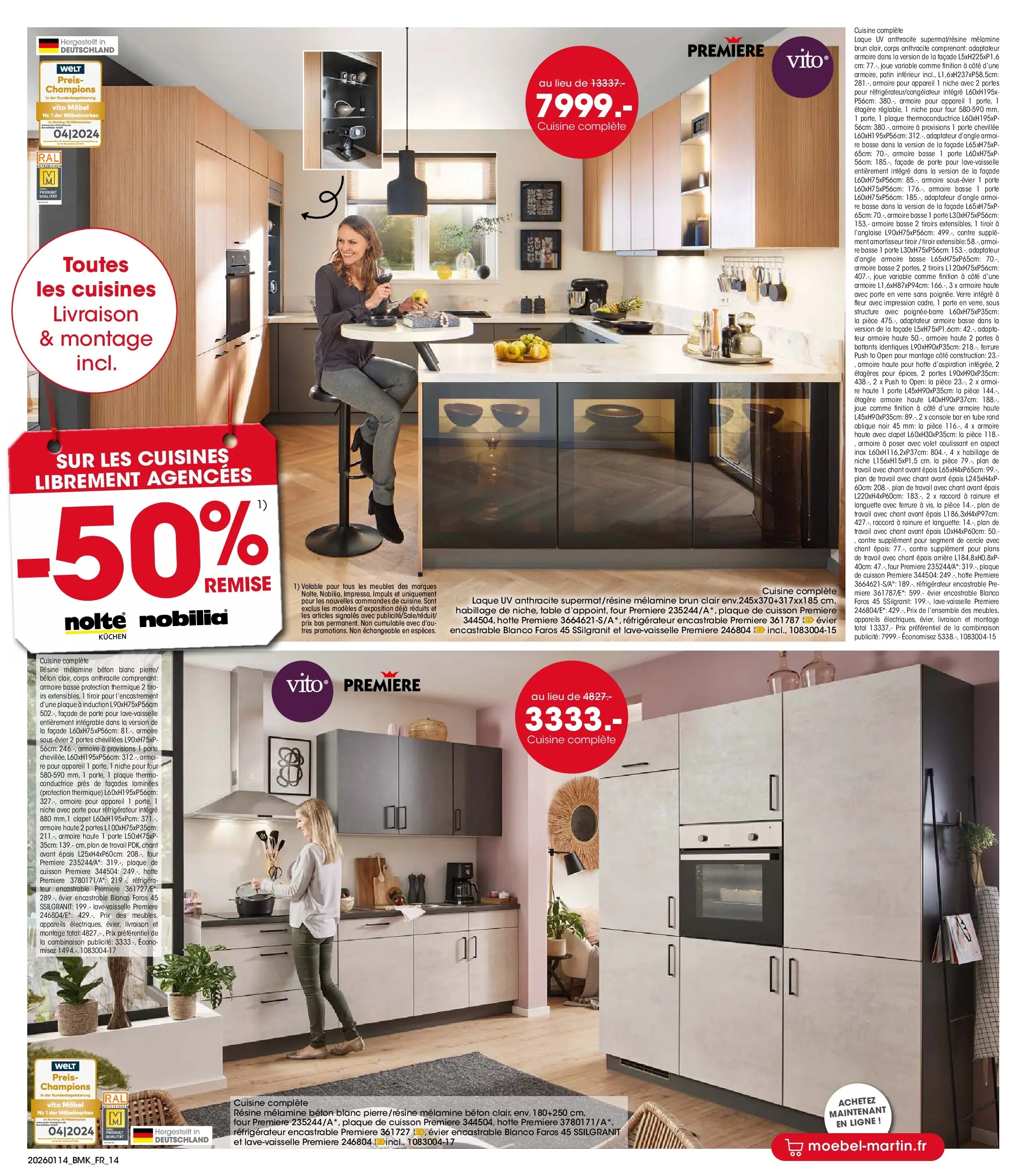 Möbel Martin - Möbel Martin: Offres hebdomadaires à partir du 13/01/2026 - promo en ligne | Page: 14 | Produits: Plaque de cuisson, Étagère, Portes, Tiroirs