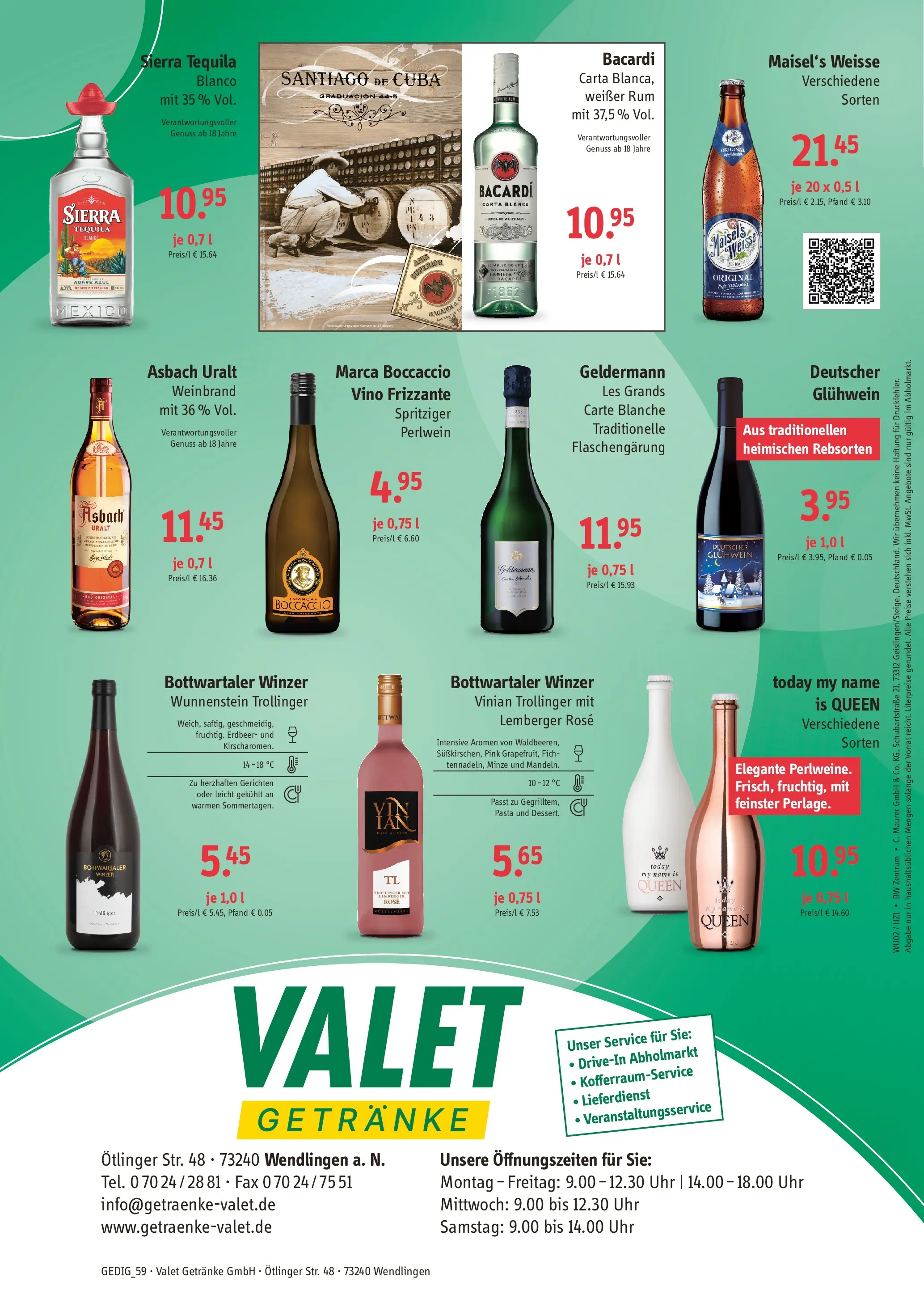 Angebote - Getränke Valet: Angebote (ab 01.02.2026) zum Blättern | Seite: 4 | Produkte: Rum, Tequila, Pasta, Asbach