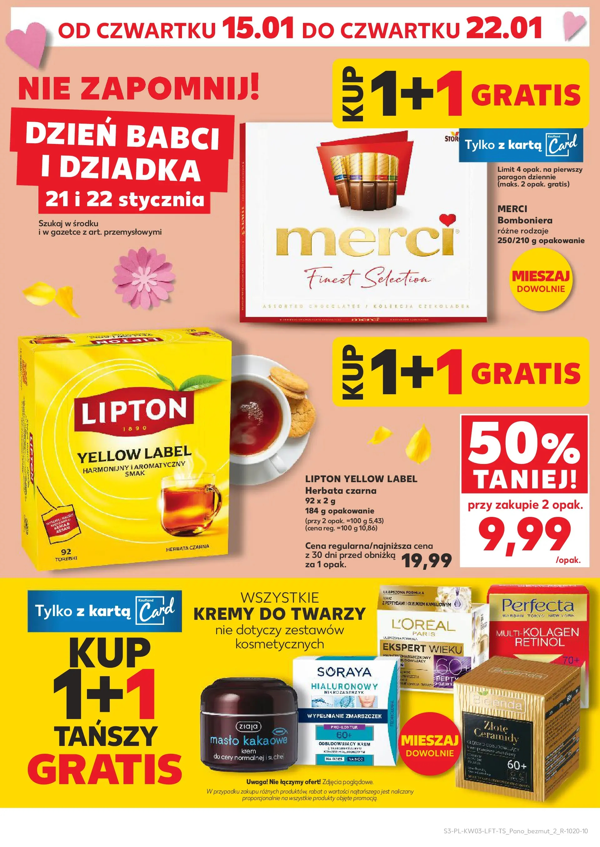 Kaufland gazetka od 15.01.2026 - od jutra PDF | Strona: 3 | Produkty: Karta, Merci, Masło, Herbata