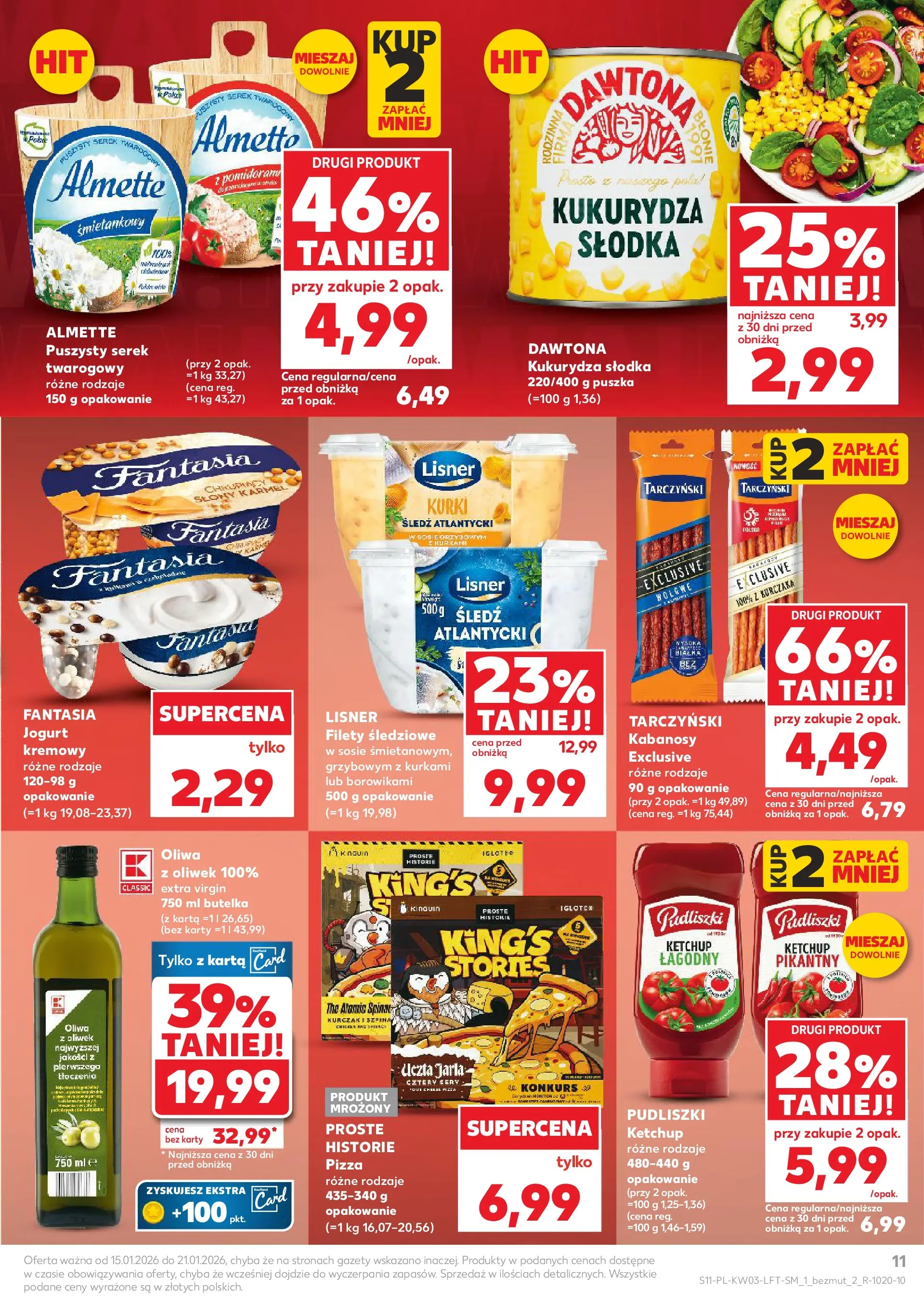 Kaufland gazetka od 15.01.2026 - od jutra PDF | Strona: 11 | Produkty: Śledź, Ketchup, Sery, Ser