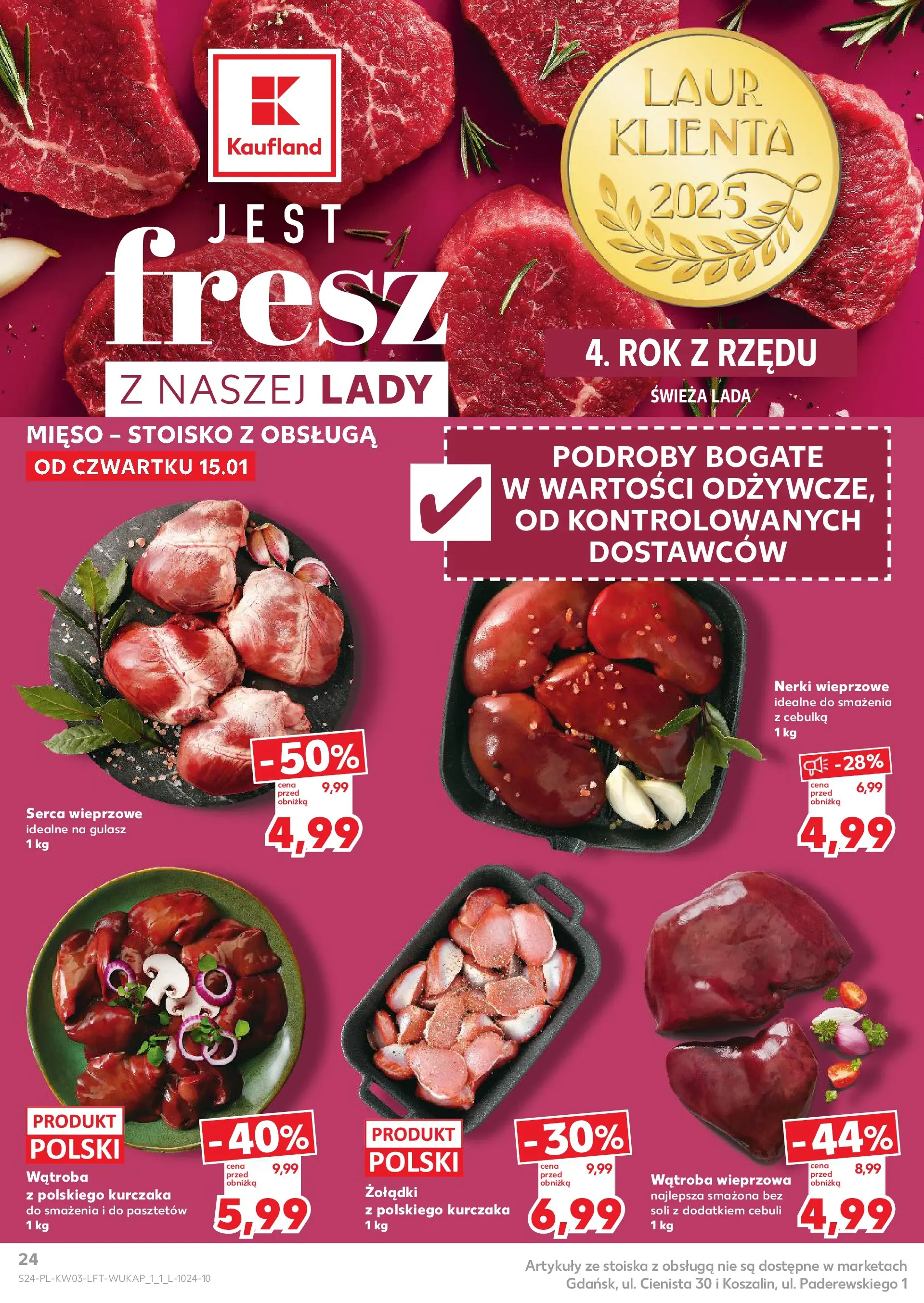 Kaufland gazetka od 15.01.2026 - od jutra PDF | Strona: 24 | Produkty: Mięso, Gulasz