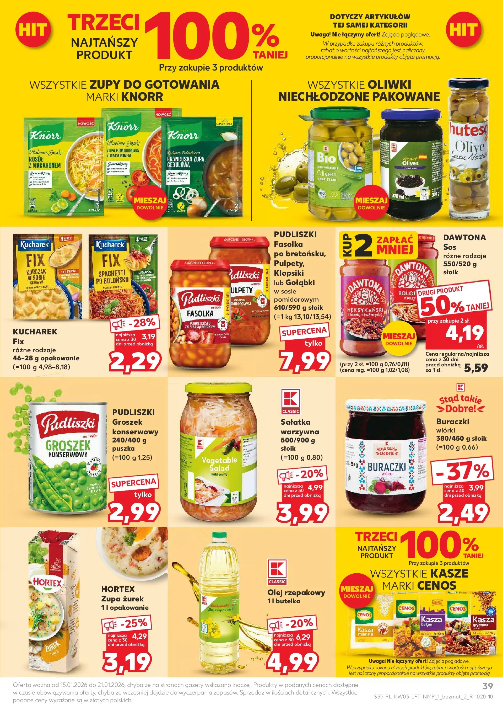 Kaufland gazetka od 15.01.2026 - od jutra PDF | Strona: 39 | Produkty: Kurczak, Bulgur, Klopsiki, Zupa