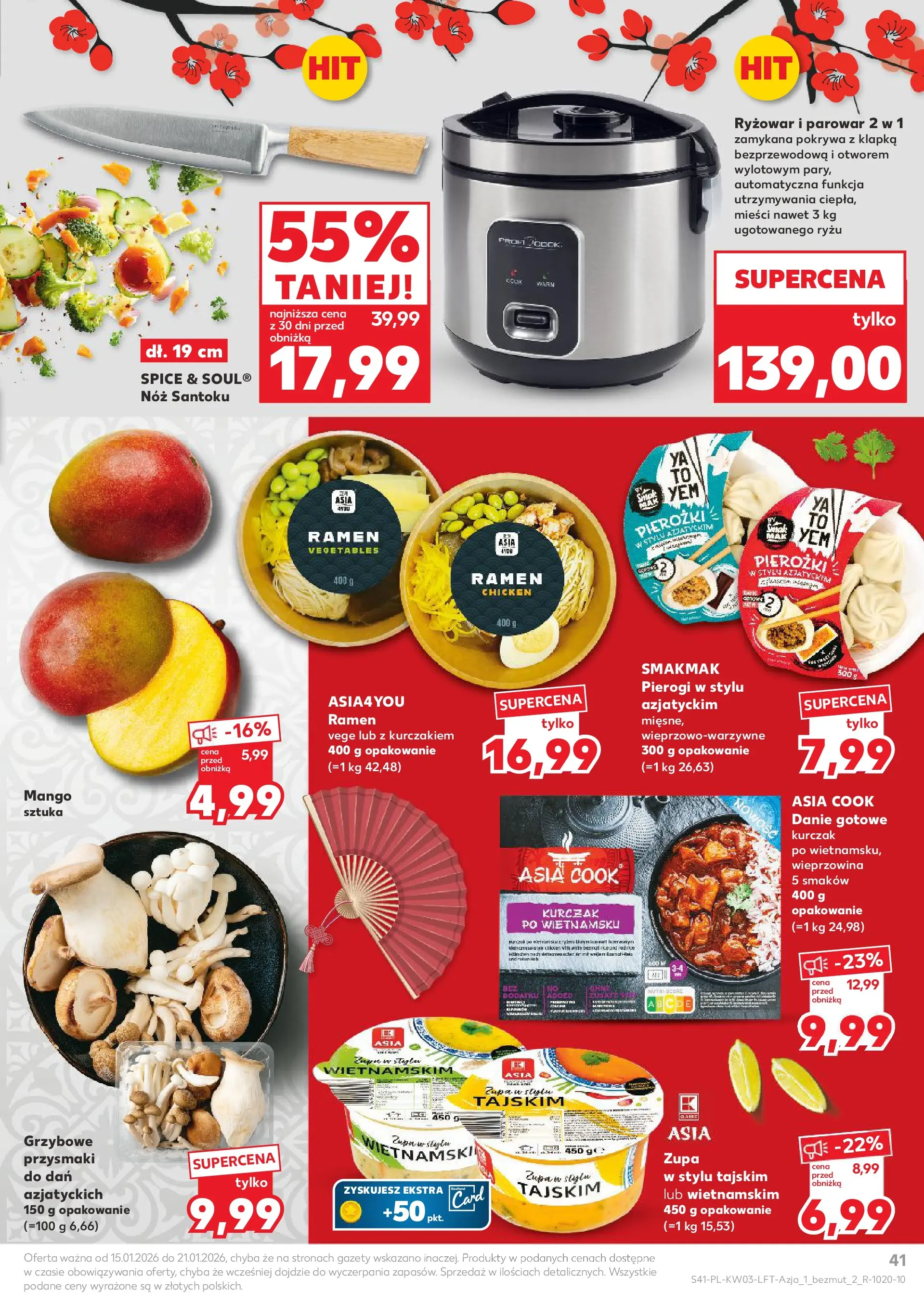 Kaufland gazetka od 15.01.2026 - od jutra PDF | Strona: 41 | Produkty: Mango, Kurczak, Pierogi, Zupa