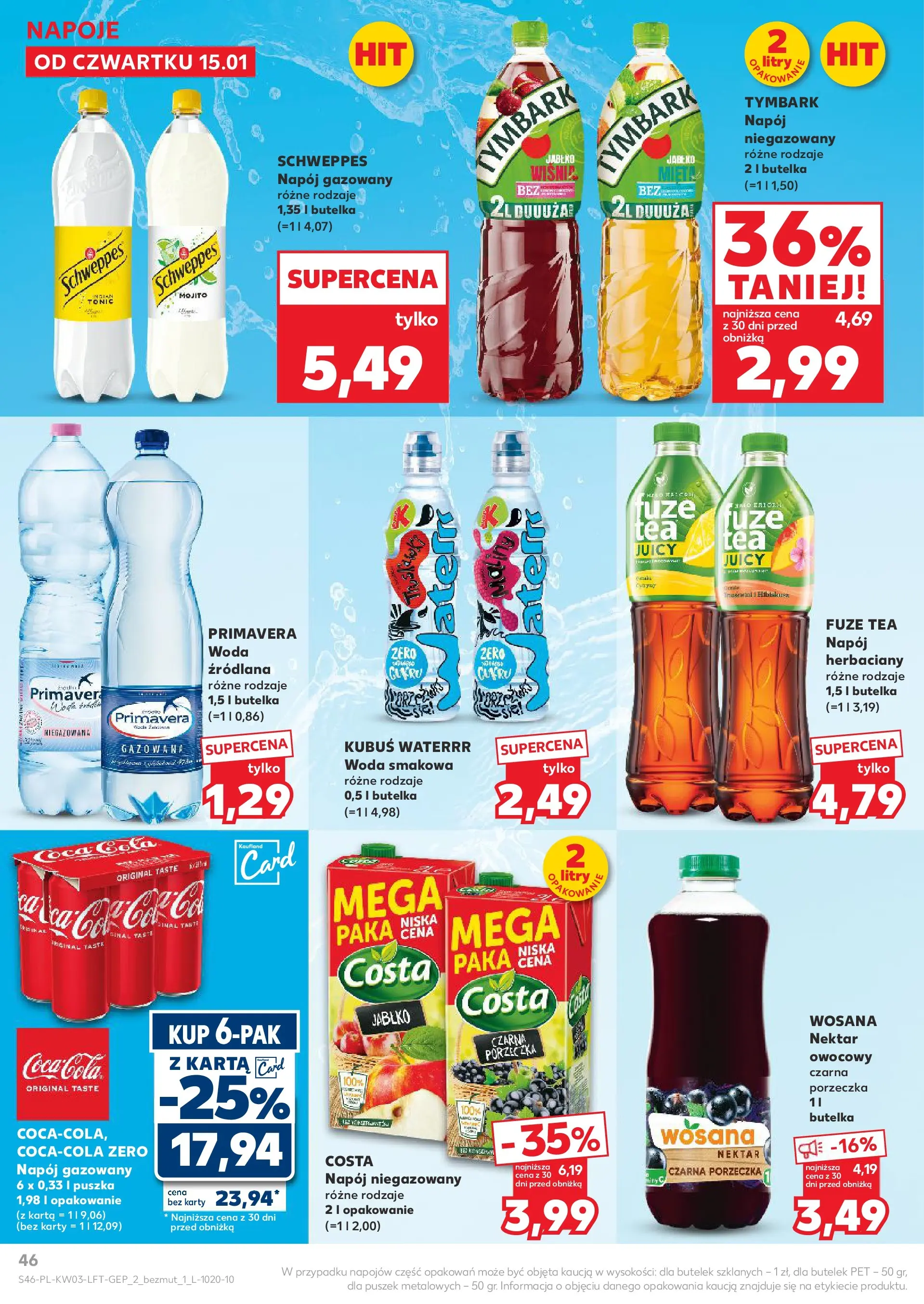Kaufland gazetka od 15.01.2026 - od jutra PDF | Strona: 46 | Produkty: Karta, Mięta, Wiśnie, Woda