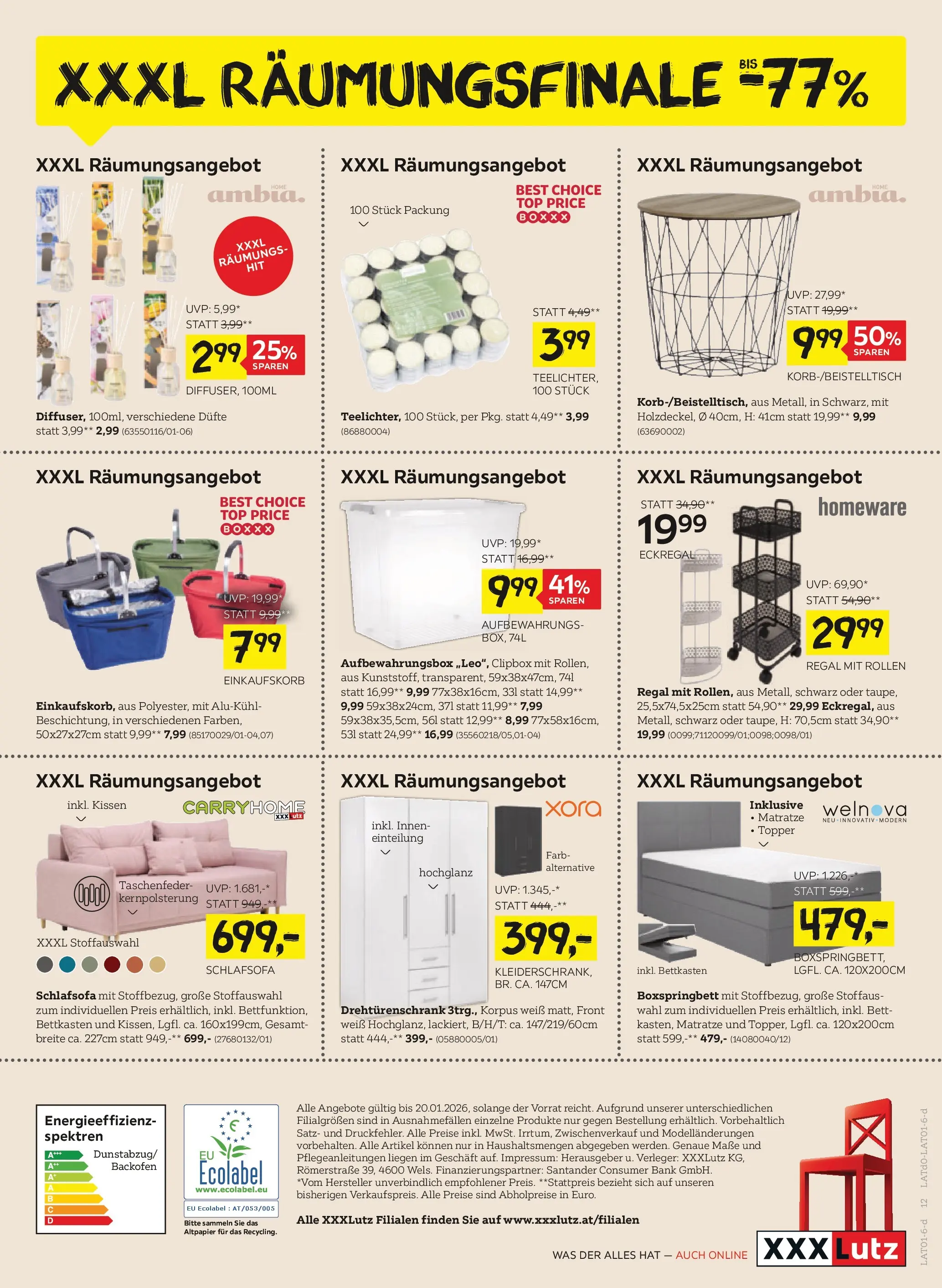 XXXLutz - XXXLutz: aktuelle Angebote von 12.01.2026 - Aktuelle Angebote | Seite: 12 | Produkte: Bett, Matratze, Kissen, Regal