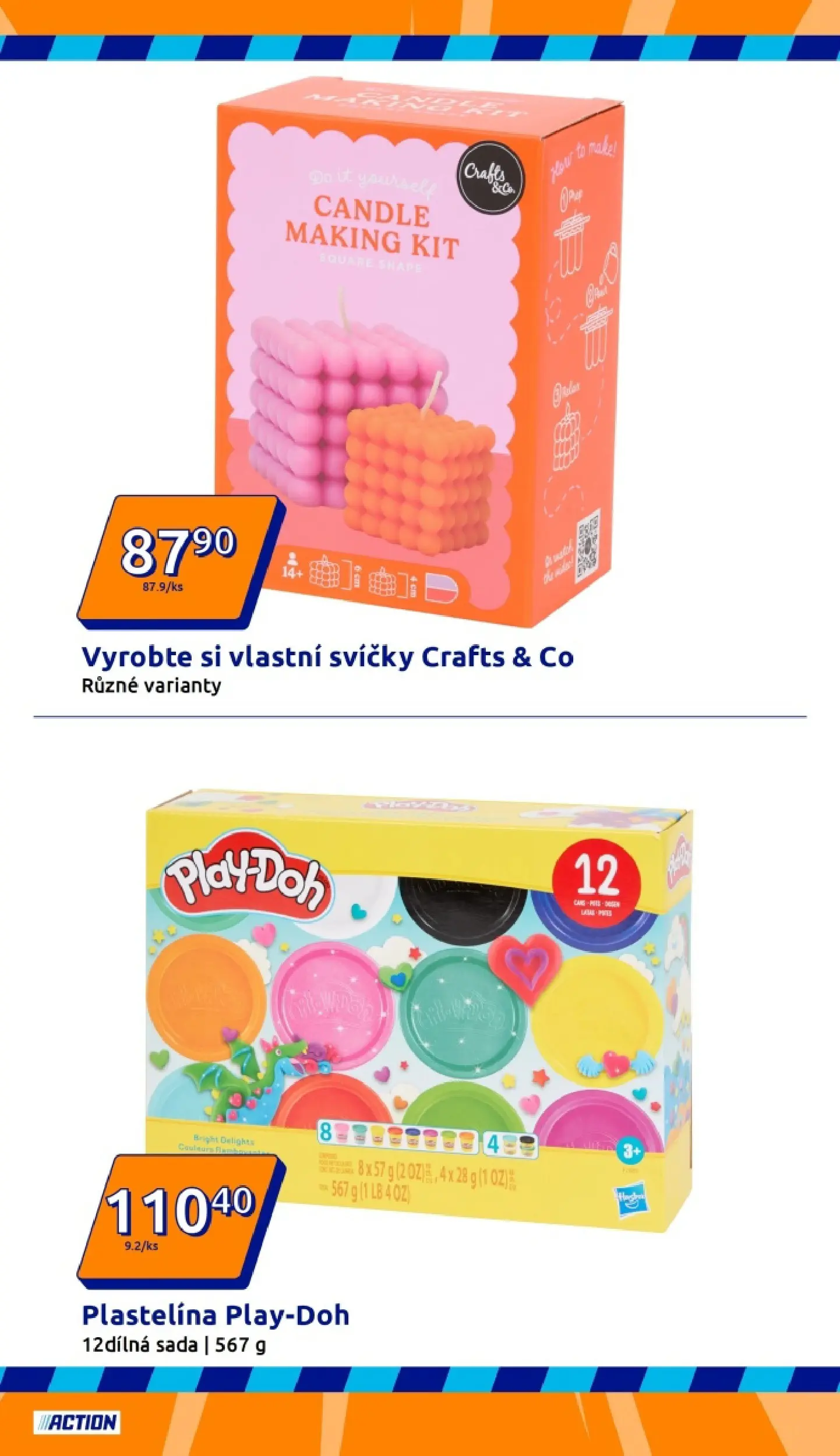 Nabídky - Action leták do 20.01.2026 od 13.01.2026 - akční nabídka | Strana: 10 | Produkty: Plastelína, Svíčky