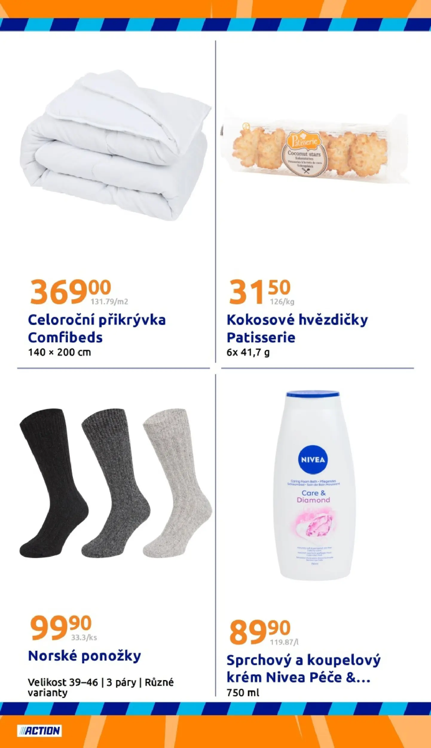 Nabídky - Action leták do 20.01.2026 od 13.01.2026 - akční nabídka | Strana: 19 | Produkty: Nivea, Ponožky, Krém, Přikrývka
