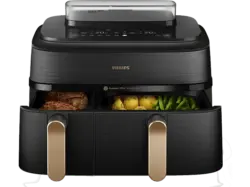 Philips NA552/00 Steam Airfryer 5000 Series Dual Basket 9L Kapazit&auml;t (3L+6L) Dampfgarer & Hei&szlig;luftfritteuse 9 l, 2750 Watt, Grau