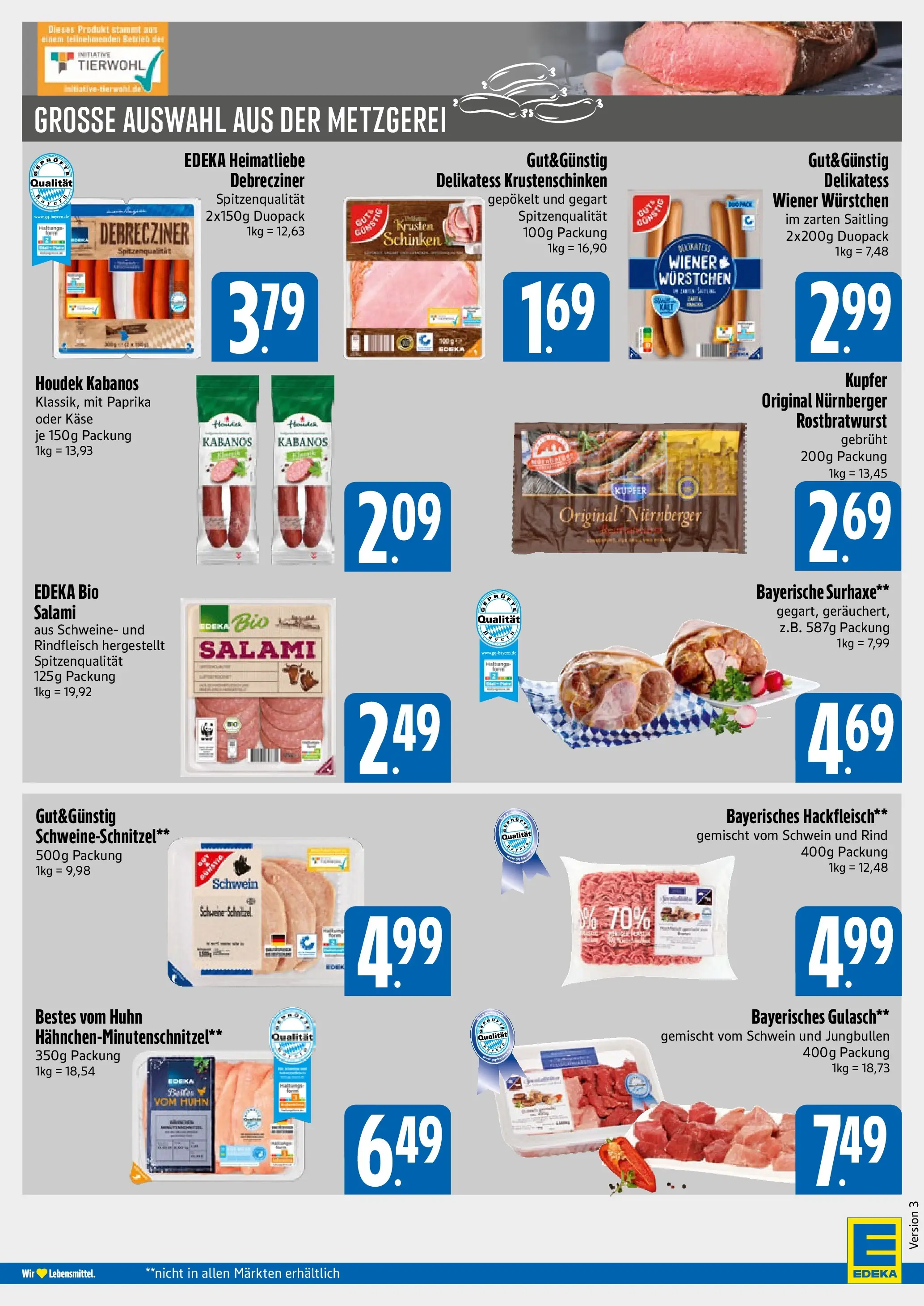 Edeka prospekt München	 (ab 18.01.2026) » Angebote Online | Seite: 4 | Produkte: Gulasch, Schinken, Rindfleisch, Hackfleisch