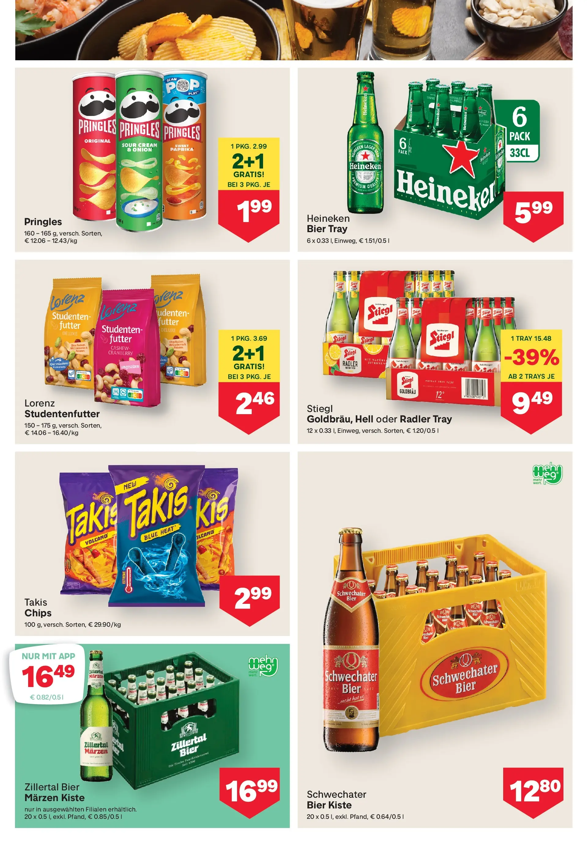 MPREIS St.Gallenkirch von 21.01.2026 - Aktuelle Angebote | Seite: 9 | Produkte: Chips, Bier