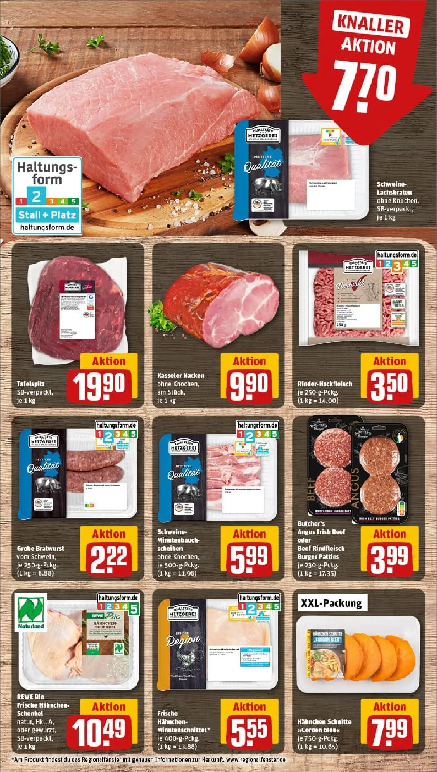 REWE Prospekt ab 18.01.2026 zum Blättern » Angebote | Seite: 12 | Produkte: Hahnchen, Rinderfilet, Schweinenacken, Hackfleisch