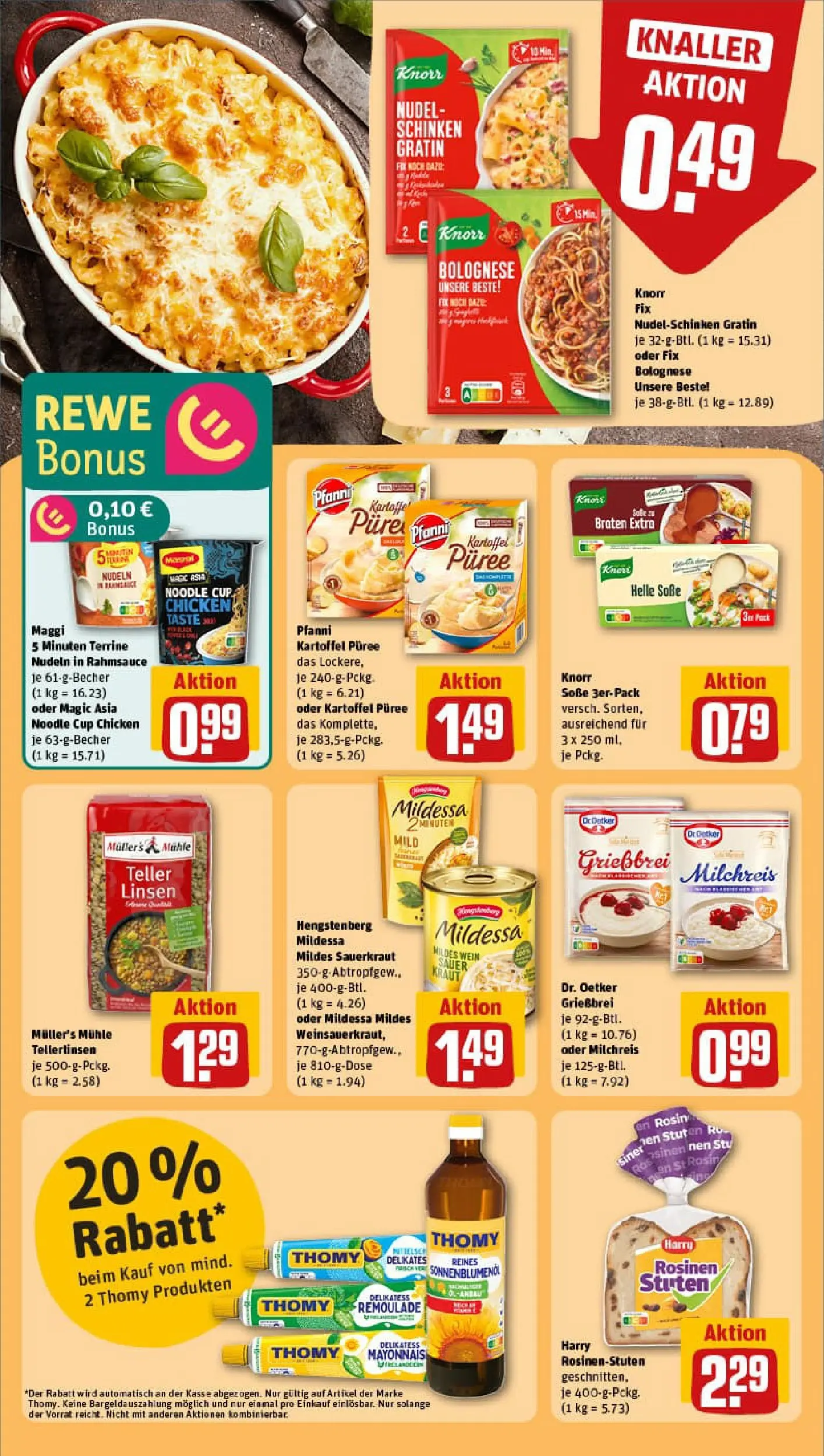 REWE Prospekt ab 19.01.2026 zum Blättern » Angebote | Seite: 22 | Produkte: Knorr fix, Schinken, Wein, Maggi 5 minuten terrine