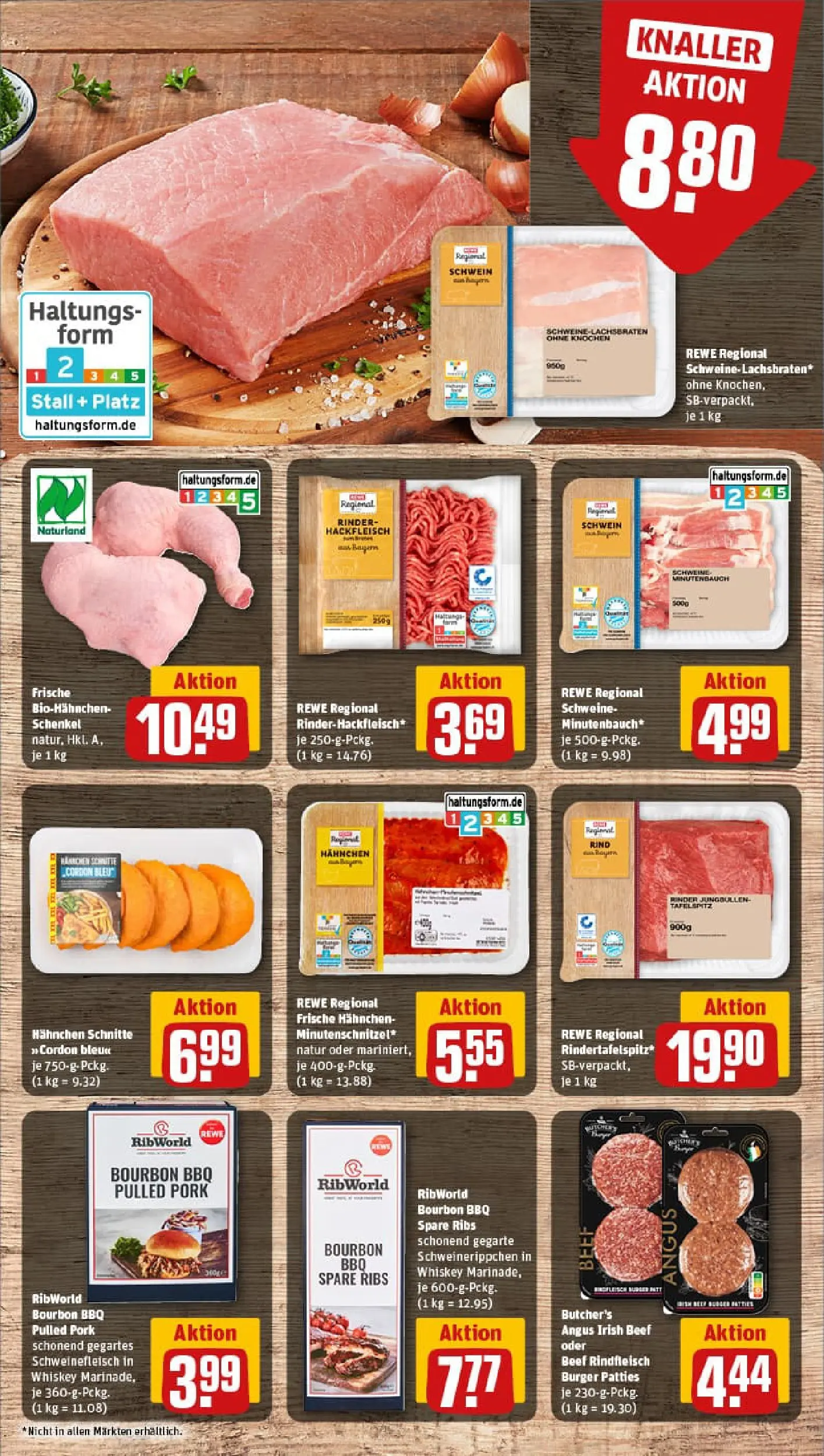 REWE Prospekt ab 19.01.2026 zum Blättern » Angebote | Seite: 10 | Produkte: Hahnchen, Spare ribs, Bourbon, Whiskey