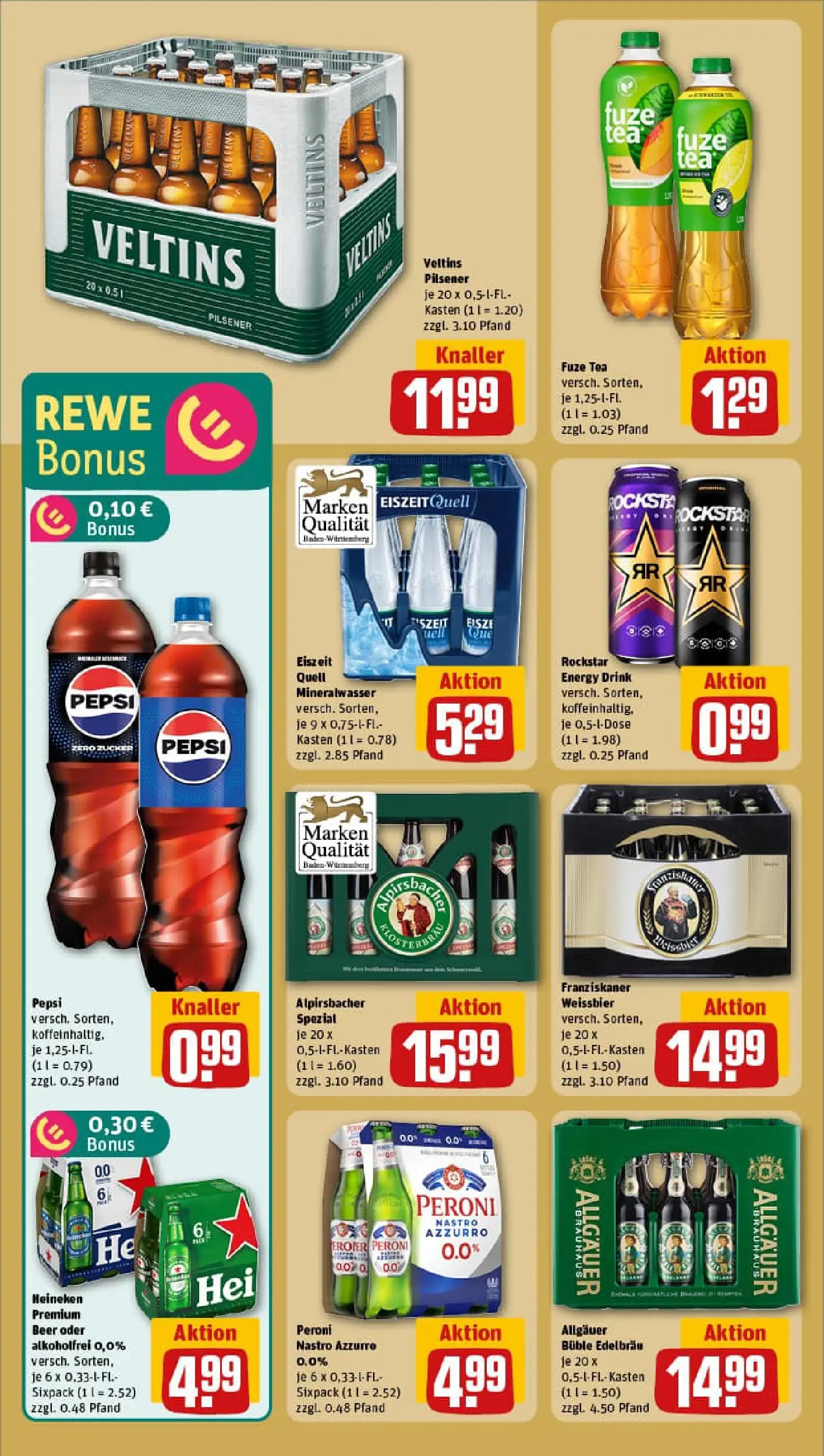 REWE Prospekt ab 19.01.2026 zum Blättern » Angebote | Seite: 20 | Produkte: Rockstar energy, Franziskaner, Mineralwasser, Pepsi