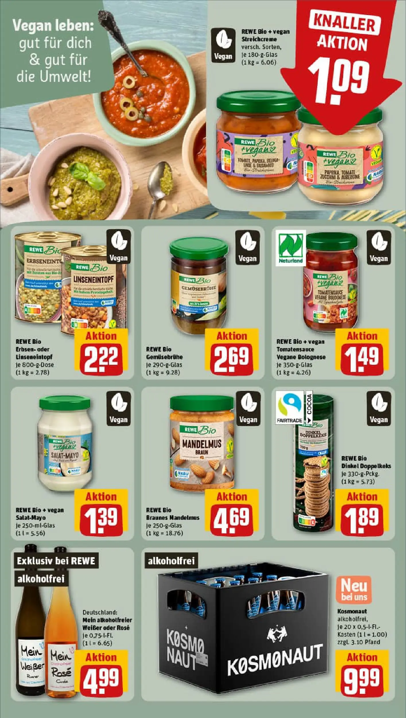 REWE Prospekt ab 18.01.2026 zum Blättern » Angebote | Seite: 23 | Produkte: Butter, Mayonnaise, Aubergine, Erbsen