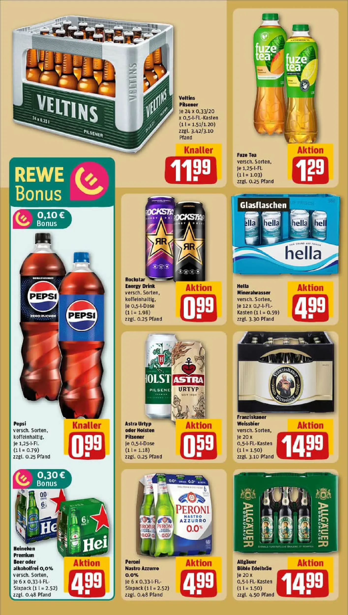REWE Prospekt ab 18.01.2026 zum Blättern » Angebote | Seite: 22 | Produkte: Fuze tea, Holsten, Mineralwasser, Veltins