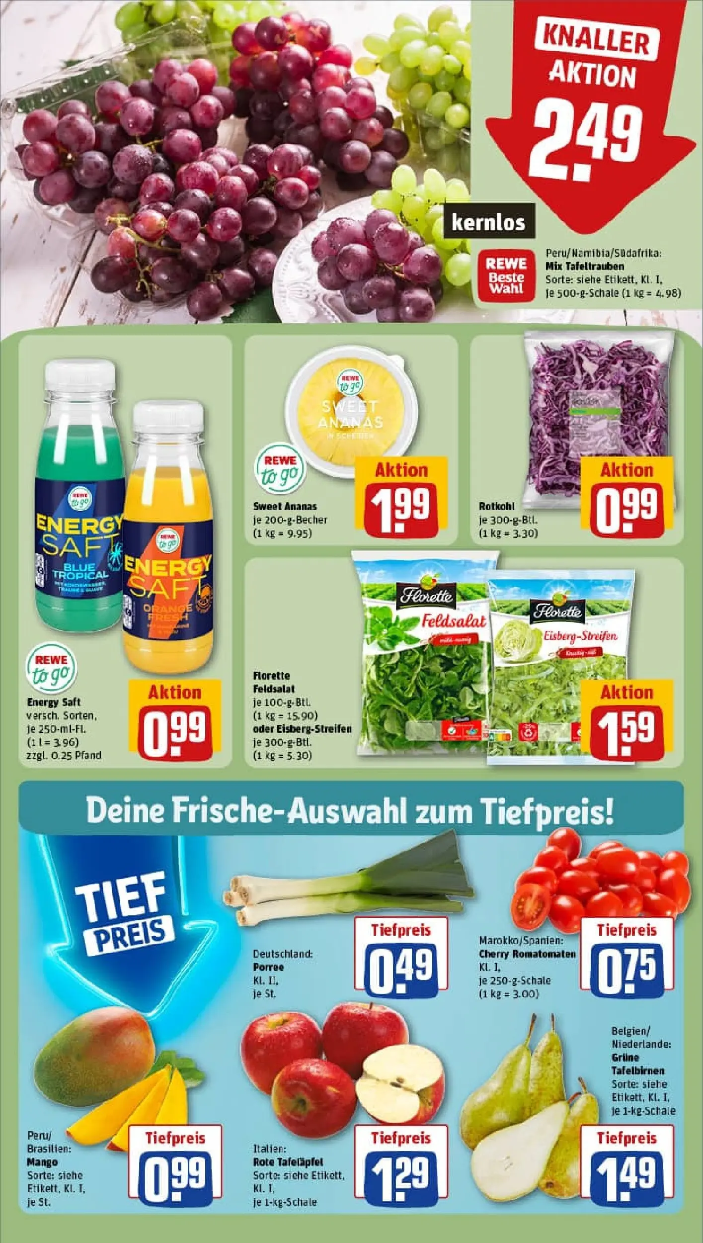 REWE Prospekt ab 19.01.2026 zum Blättern » Angebote | Seite: 10 | Produkte: Hahnchen, Bratwurst, Burger, Rindfleisch