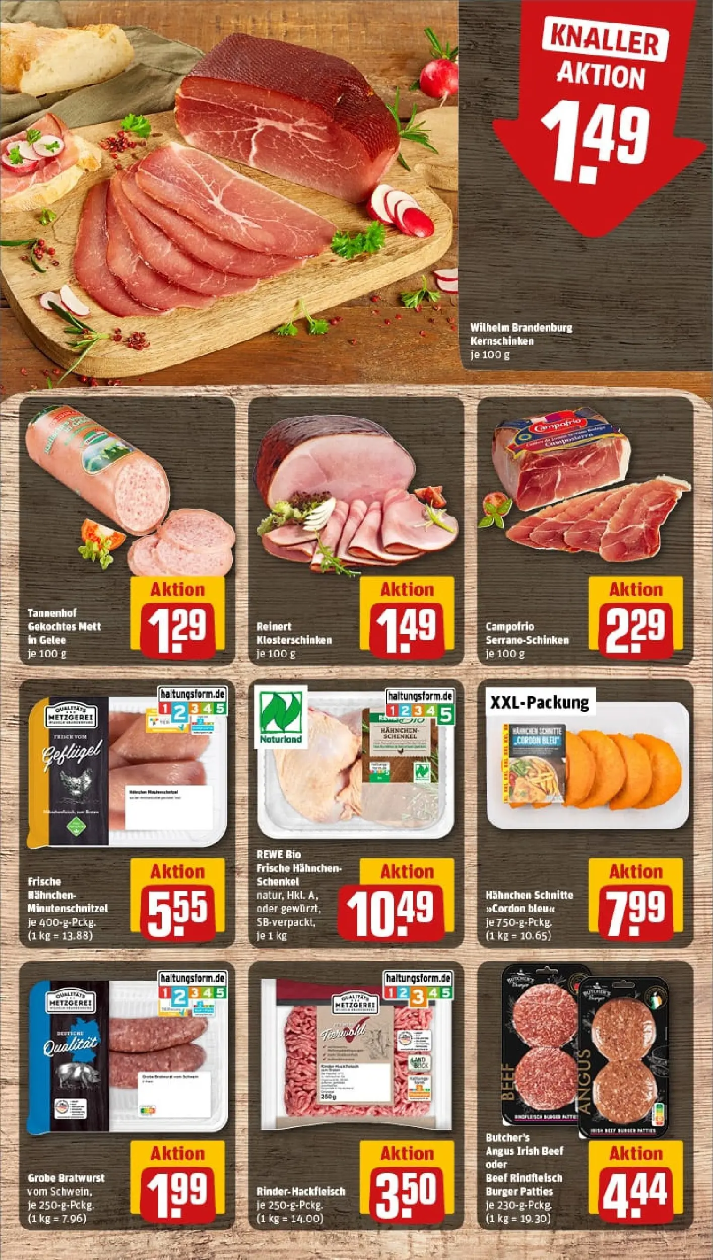 REWE Prospekt ab 19.01.2026 zum Blättern » Angebote | Seite: 12 | Produkte: Hahnchen, Rinderfilet, Fleisch, Hackfleisch