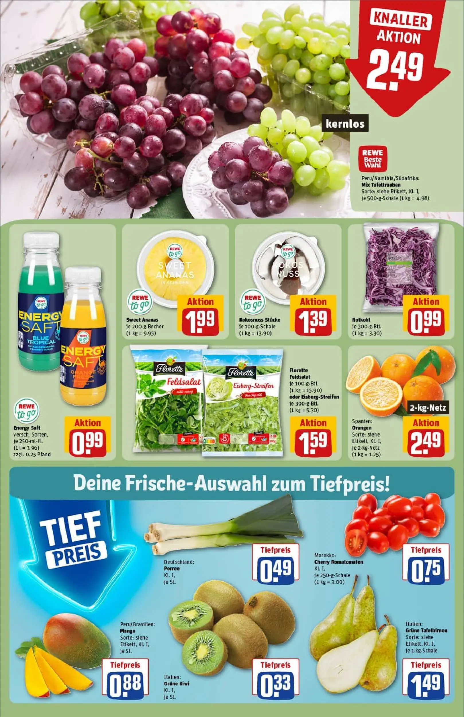 REWE Prospekt ab 18.01.2026 zum Blättern » Angebote | Seite: 10 | Produkte: Hahnchenschenkel, Paprika, Schweinefleisch, Rindfleisch