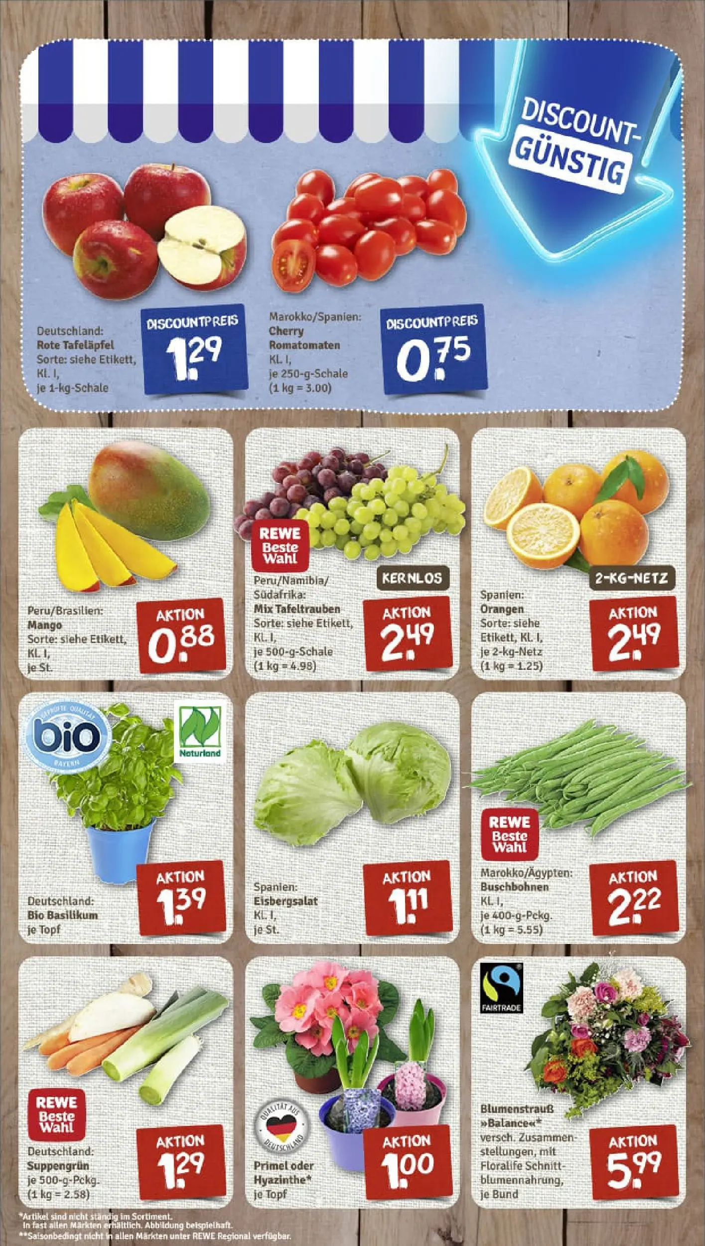 REWE Prospekt ab 19.01.2026 zum Blättern » Angebote | Seite: 3 | Produkte: Orangen, Eisbergsalat, Mango