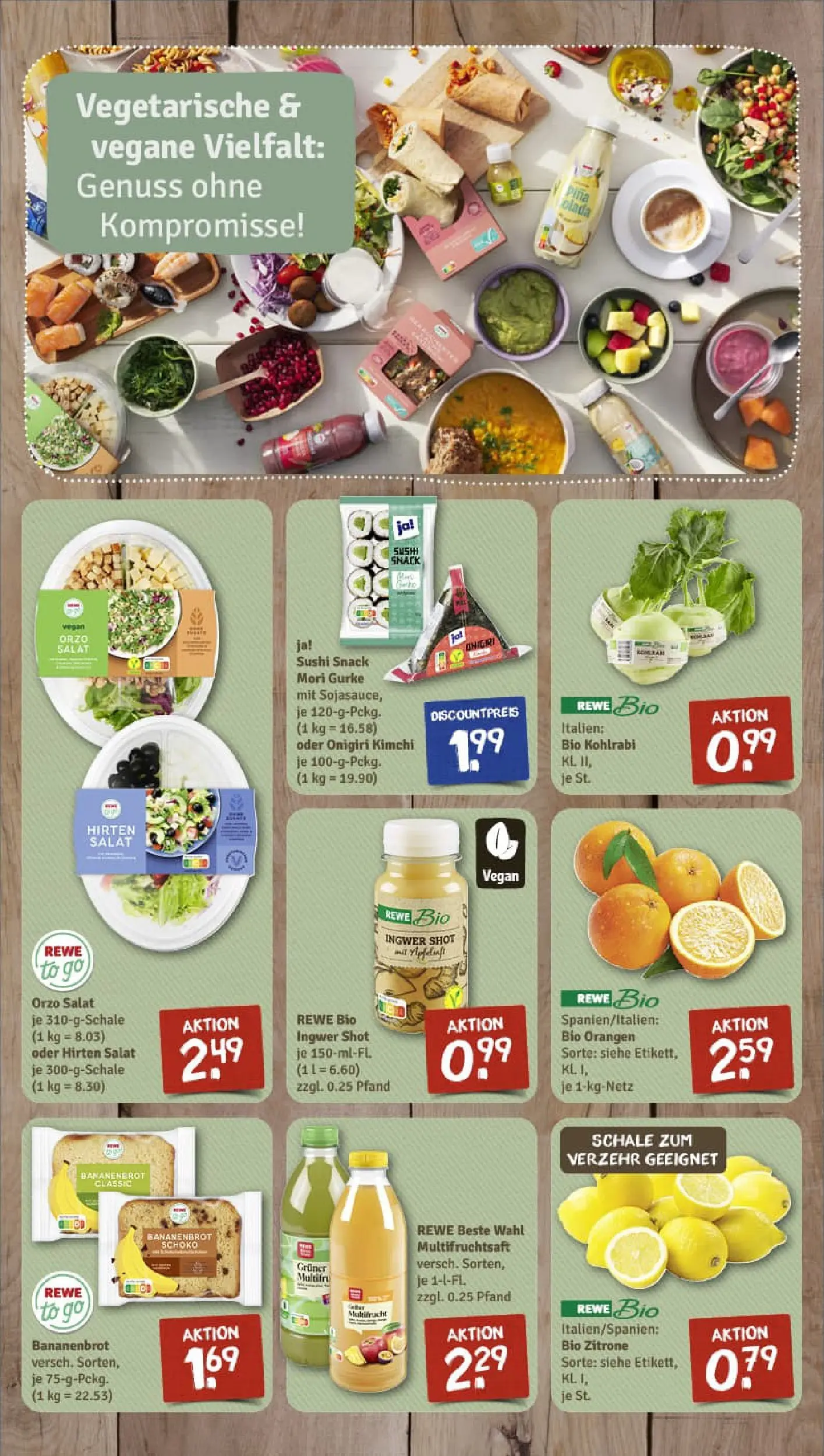 REWE Prospekt ab 19.01.2026 zum Blättern » Angebote | Seite: 8 | Produkte: Kohlrabi, Orangen, Zitrone, Salat