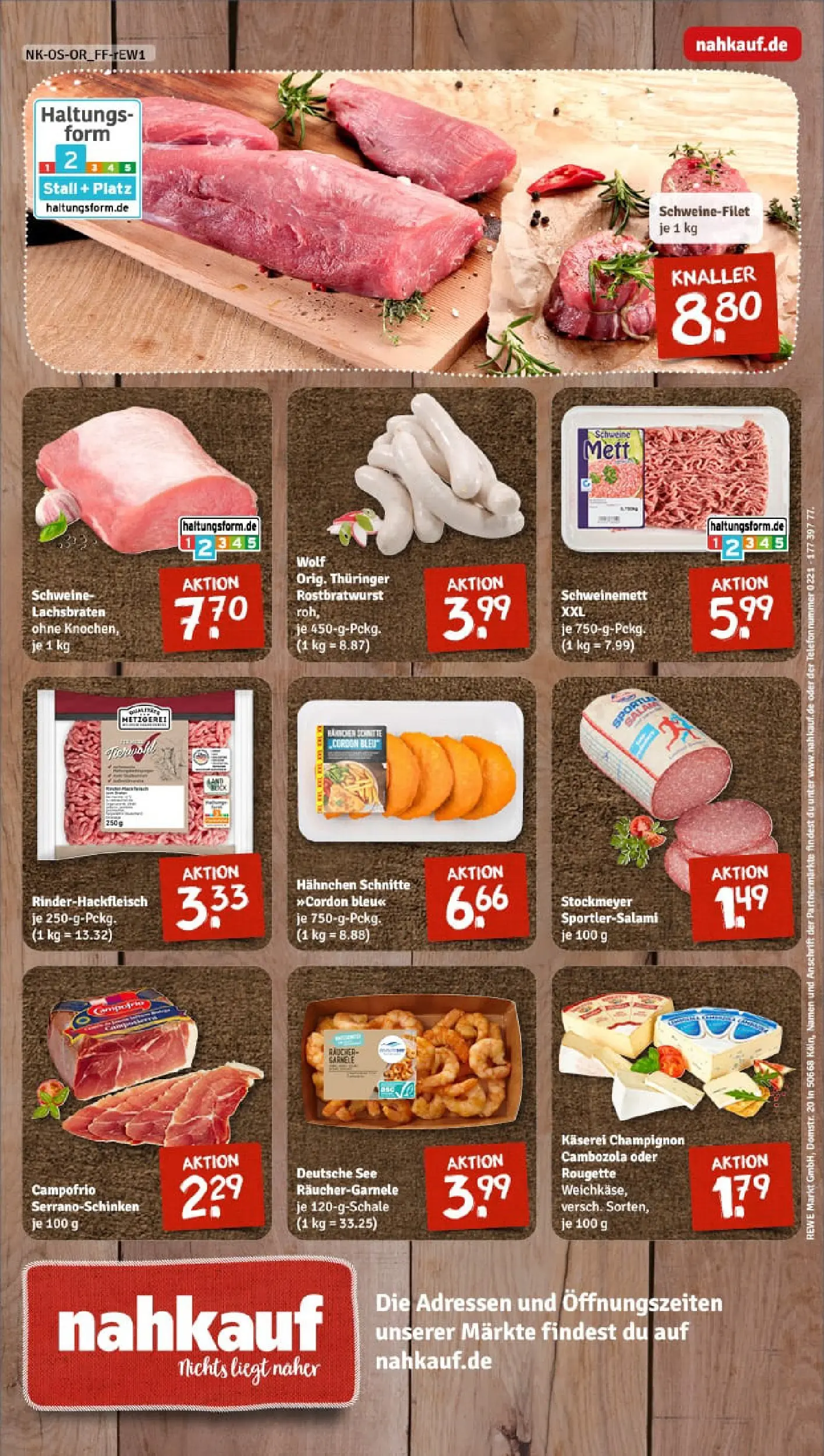 REWE Prospekt ab 19.01.2026 zum Blättern » Angebote | Seite: 12 | Produkte: Hahnchen, Schweinefilet, Salami