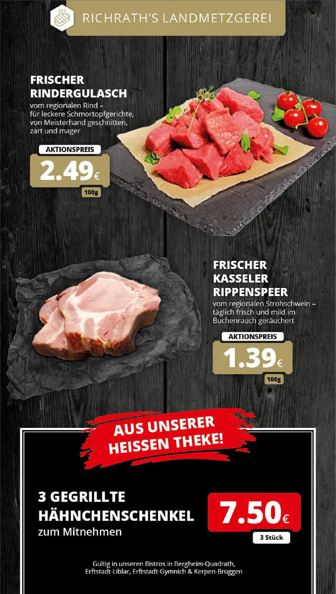 REWE Prospekt ab 19.01.2026 zum Blättern » Angebote | Seite: 11 | Produkte: Rindergulasch, Hahnchenschenkel, Theke