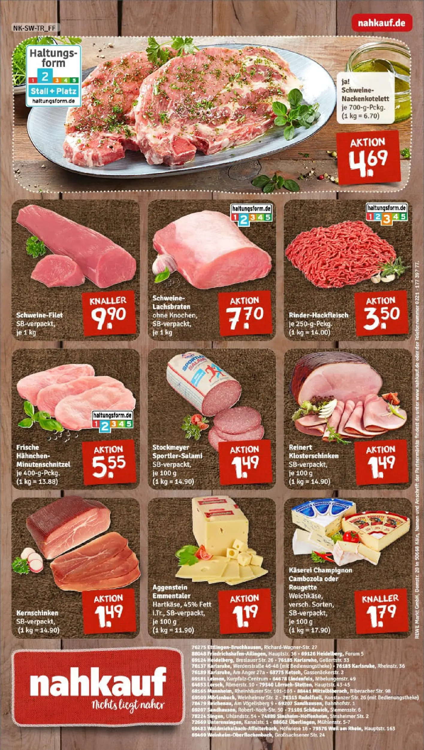 REWE Prospekt ab 18.01.2026 zum Blättern » Angebote | Seite: 8 | Produkte: Hahnchen, Schweinefilet, Salami