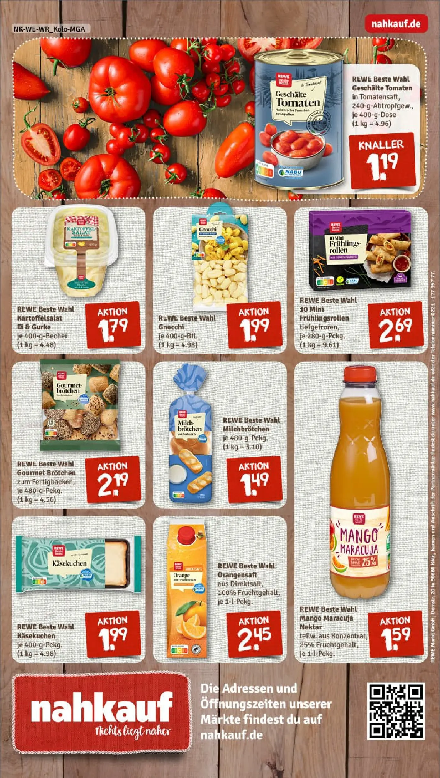 REWE Prospekt ab 19.01.2026 zum Blättern » Angebote | Seite: 8 | Produkte: Milch, Tomaten, Orangensaft, Mango