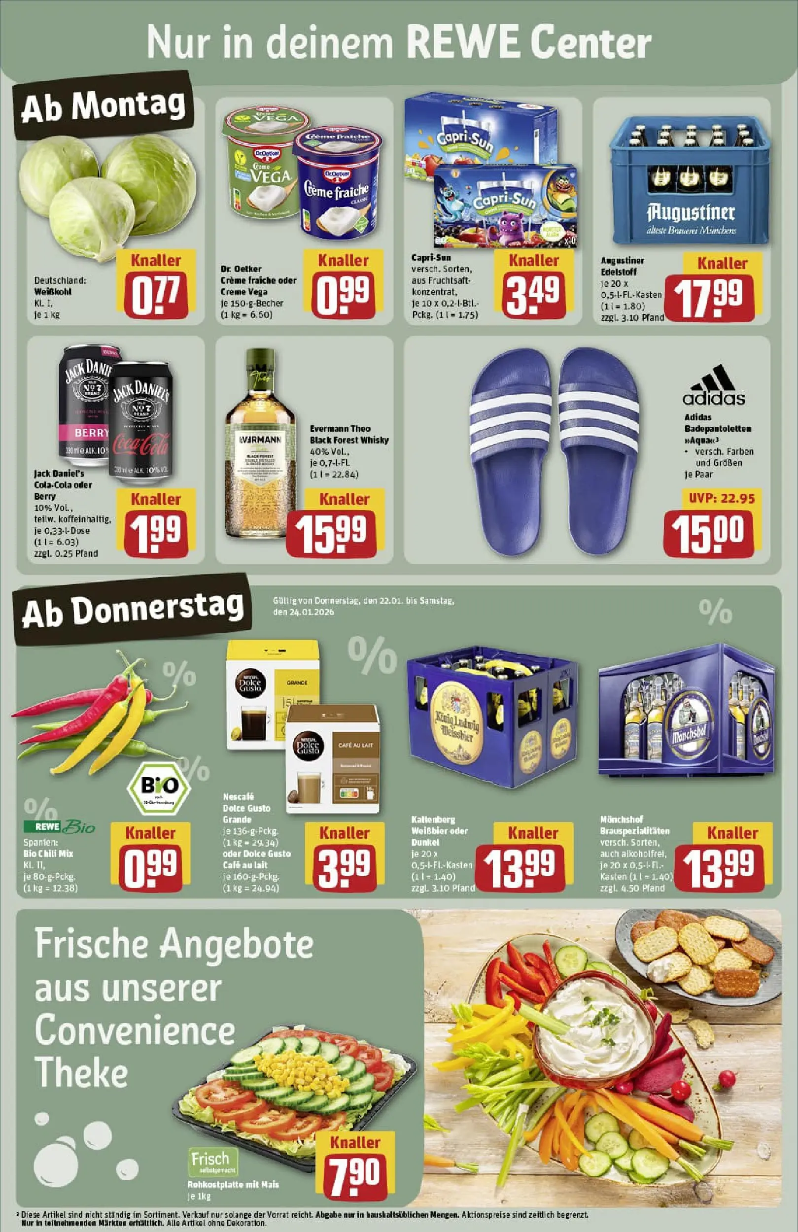 REWE Prospekt ab 18.01.2026 zum Blättern » Angebote | Seite: 3 | Produkte: Monchshof, Coca cola, Weißbier, Chili