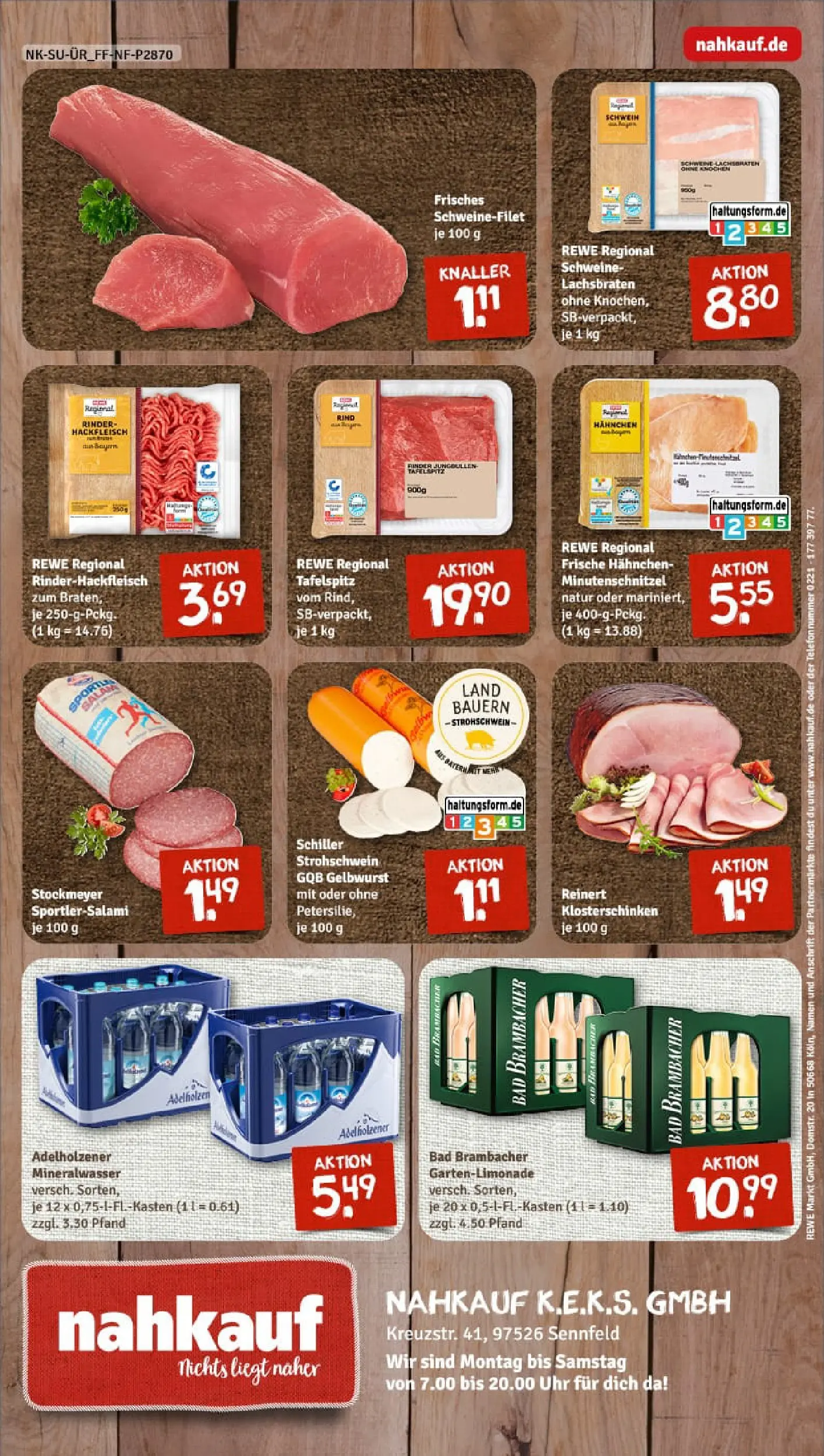 REWE Prospekt ab 18.01.2026 zum Blättern » Angebote | Seite: 8 | Produkte: Tafelspitz, Bad, Mineralwasser, Petersilie