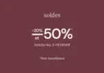 Alin&eacute;a SOLDES jusqu'&agrave; -50 % - au 03.02.2026
