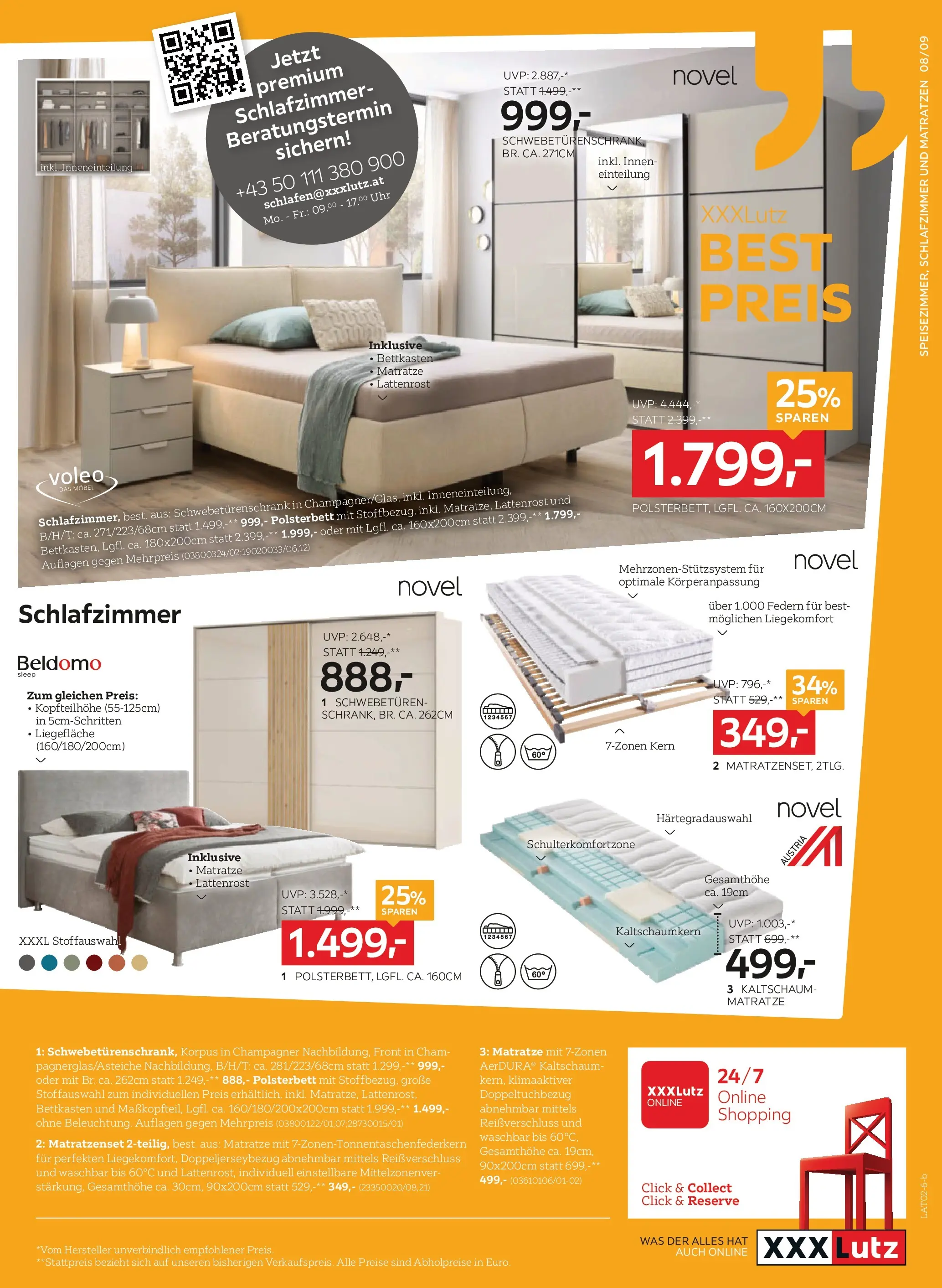 XXXLutz Sitzgarniture Zell/See, Zams, Graz von 10.02.2026 - Aktuelle Angebote | Seite: 9 | Produkte: Uhr, Matratze, Lattenrost