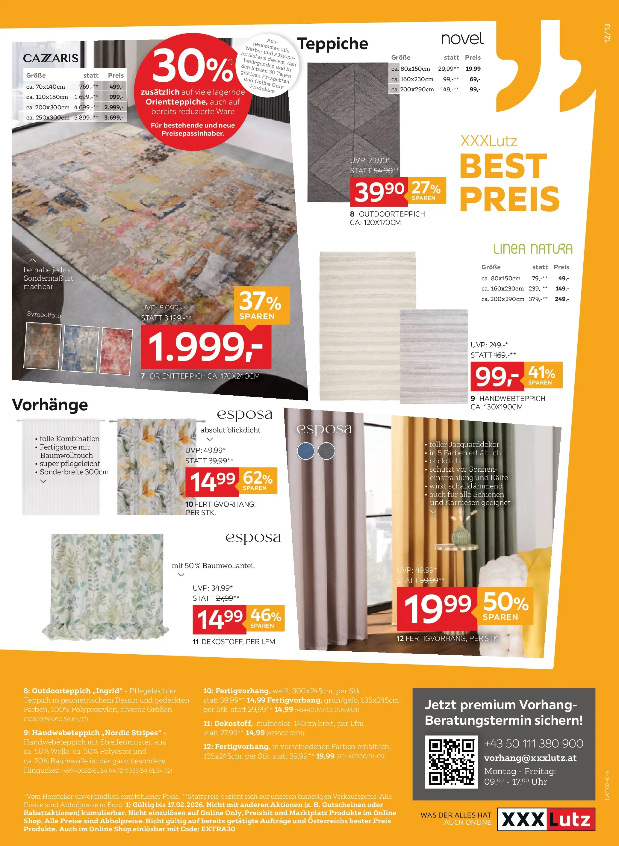 XXXLutz Sitzgarniture Zell/See, Zams, Graz von 10.02.2026 - Aktuelle Angebote | Seite: 13 | Produkte: Uhr, Teppich