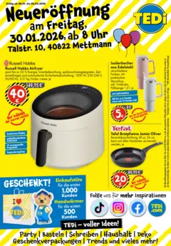 TEDi - Neueröffnung Mettmann ab 30.01.2026 gültig TEDi - Neueröffnung Mettmann ab 30.01.2026 gültig