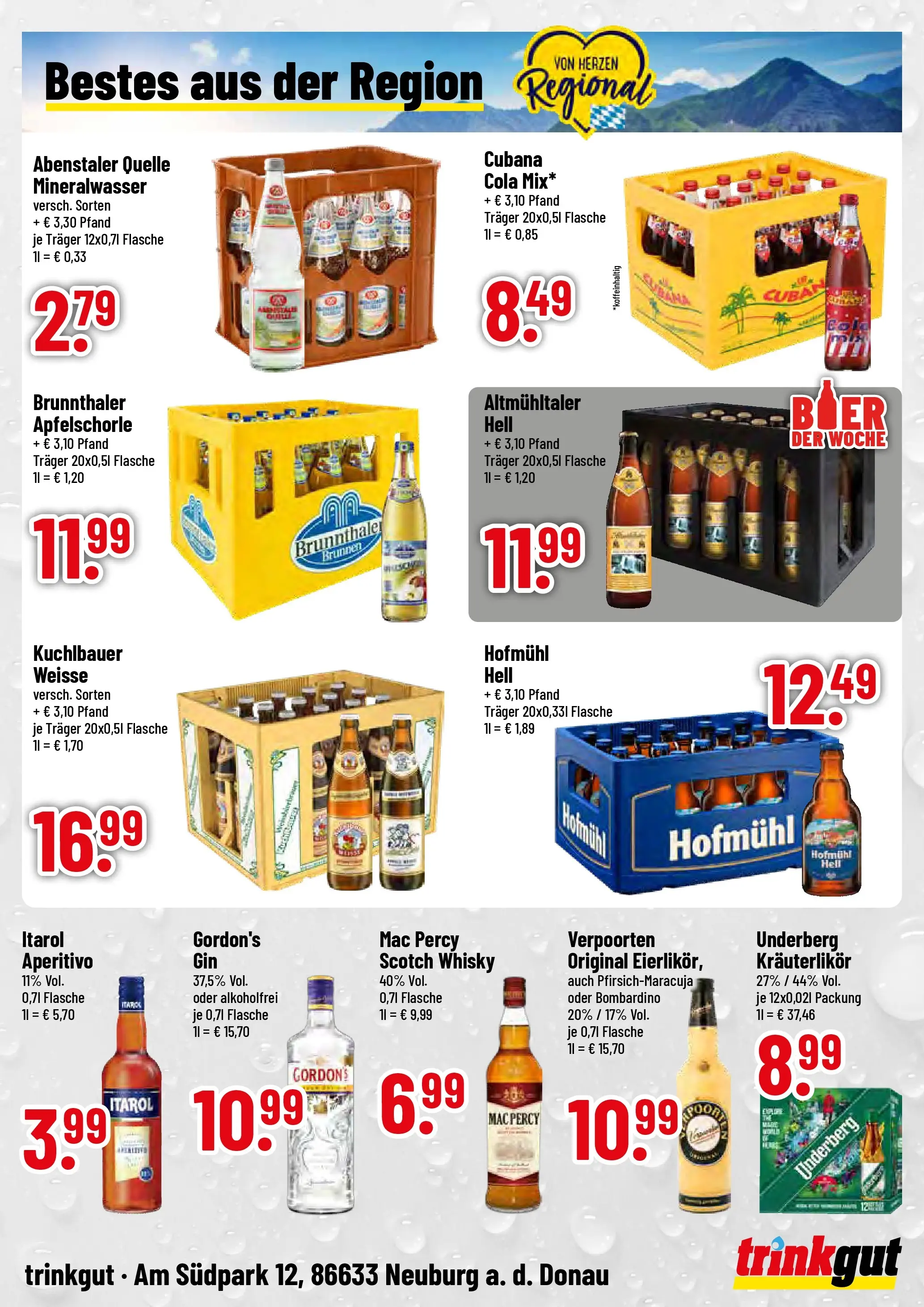 Trinkgut - trinkgut: Wochenangebote (ab 18.01.2026) » Angebote online | Seite: 4 | Produkte: Whisky, Cola, Mineralwasser, Underberg