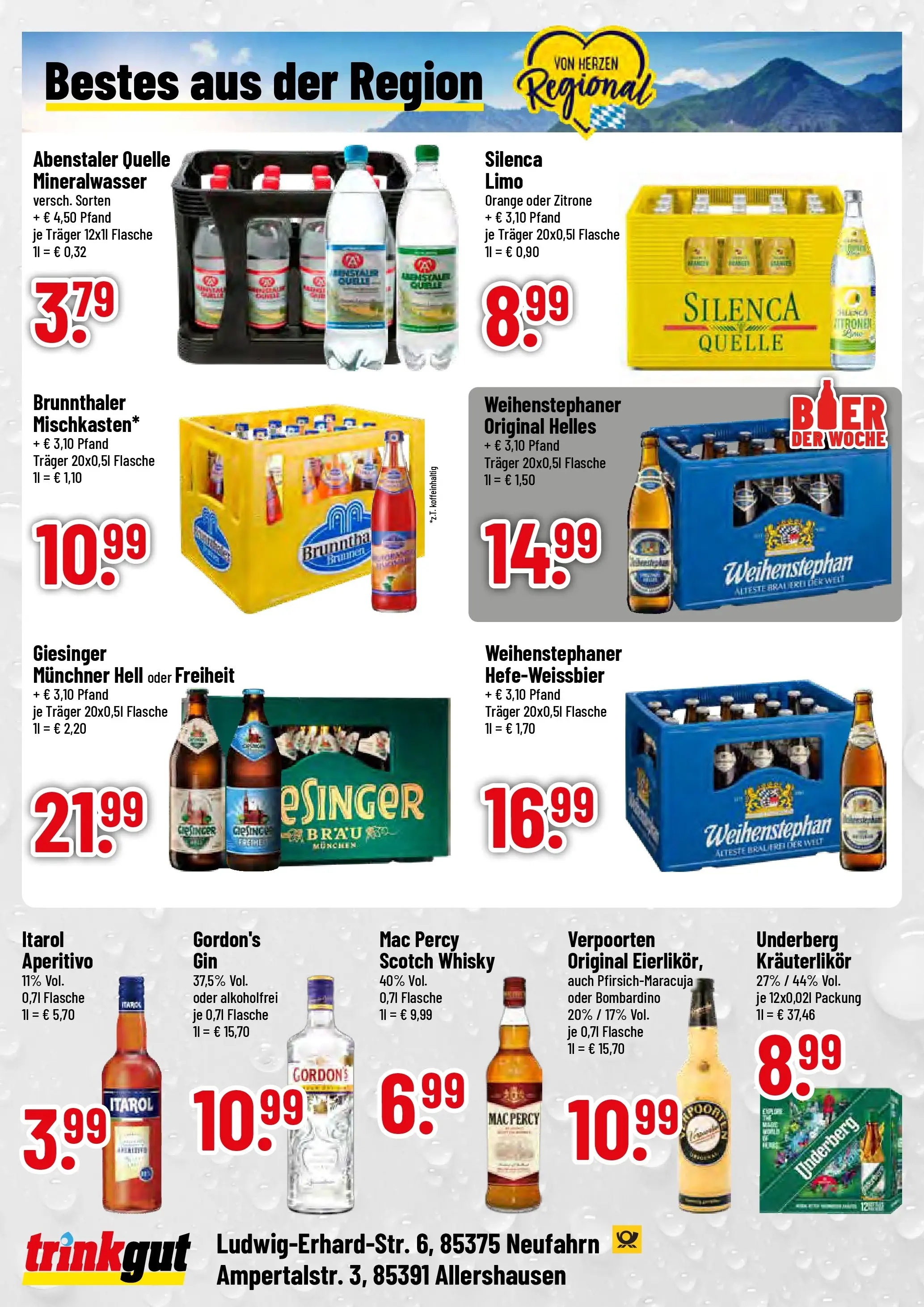 Trinkgut - trinkgut: Wochenangebote (ab 18.01.2026) » Angebote online | Seite: 4 | Produkte: Whisky, Mineralwasser, Zitrone, Underberg