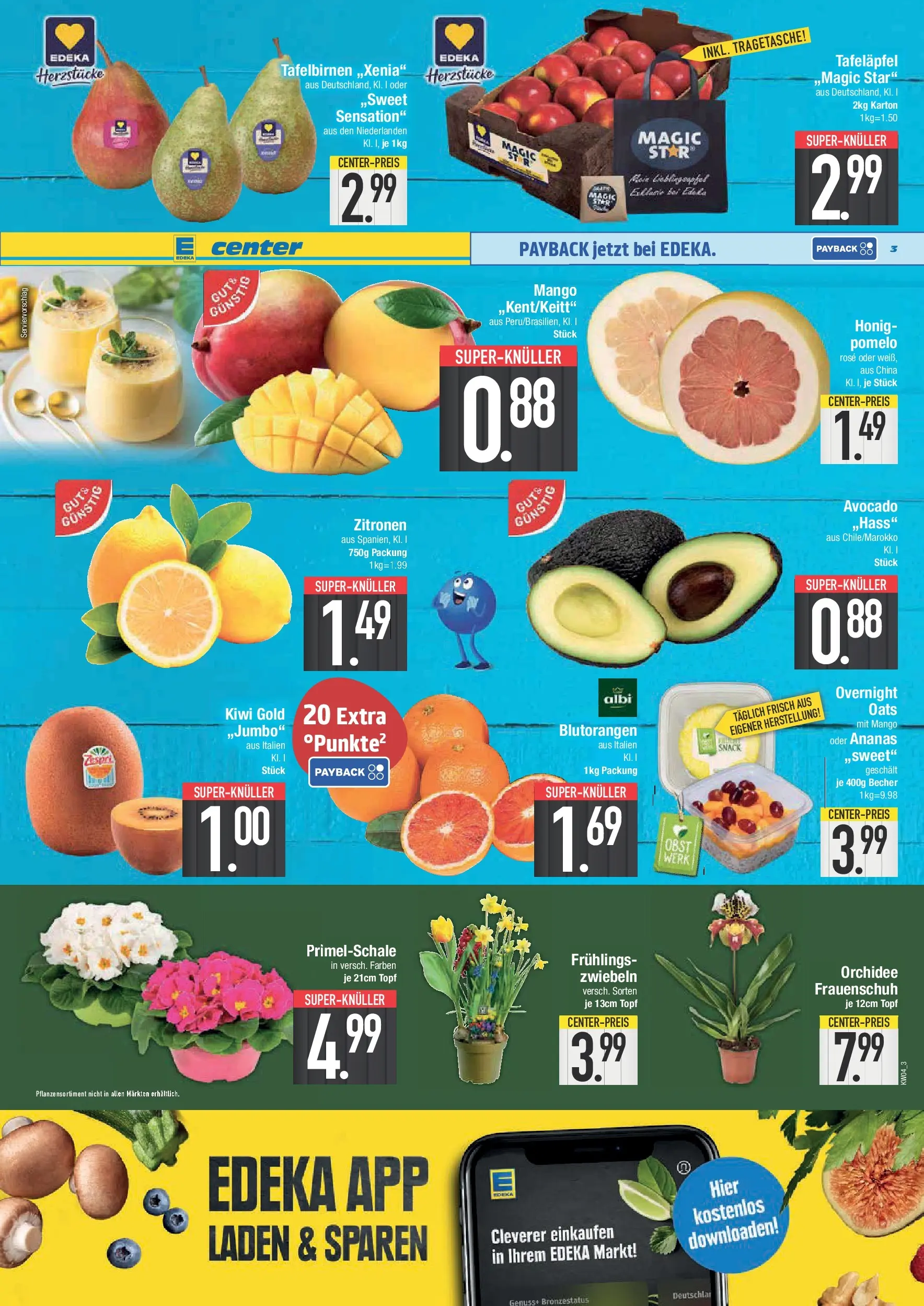 Edeka prospekt Hunderdorf	 (ab 18.01.2026) » Angebote Online | Seite: 3 | Produkte: Apple, Avocado, Mango, Kiwi