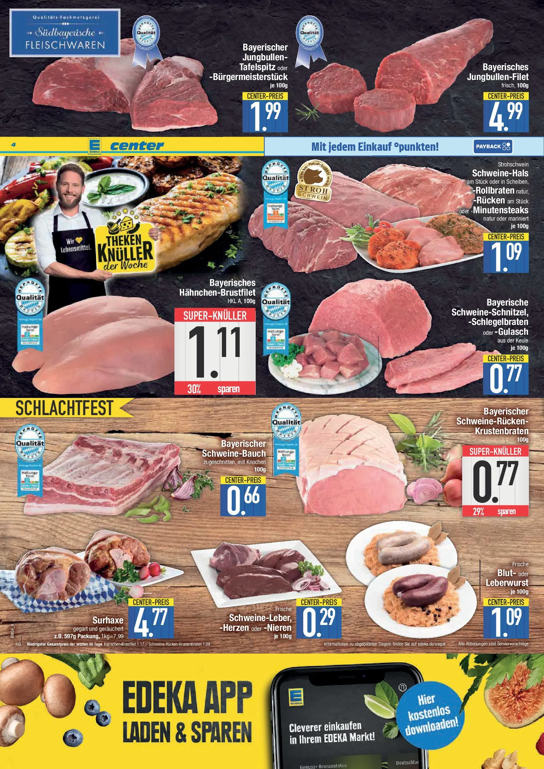 Edeka prospekt Hunderdorf	 (ab 18.01.2026) » Angebote Online | Seite: 4 | Produkte: Tafelspitz, Schweinebauch, Krustenbraten, Gulasch