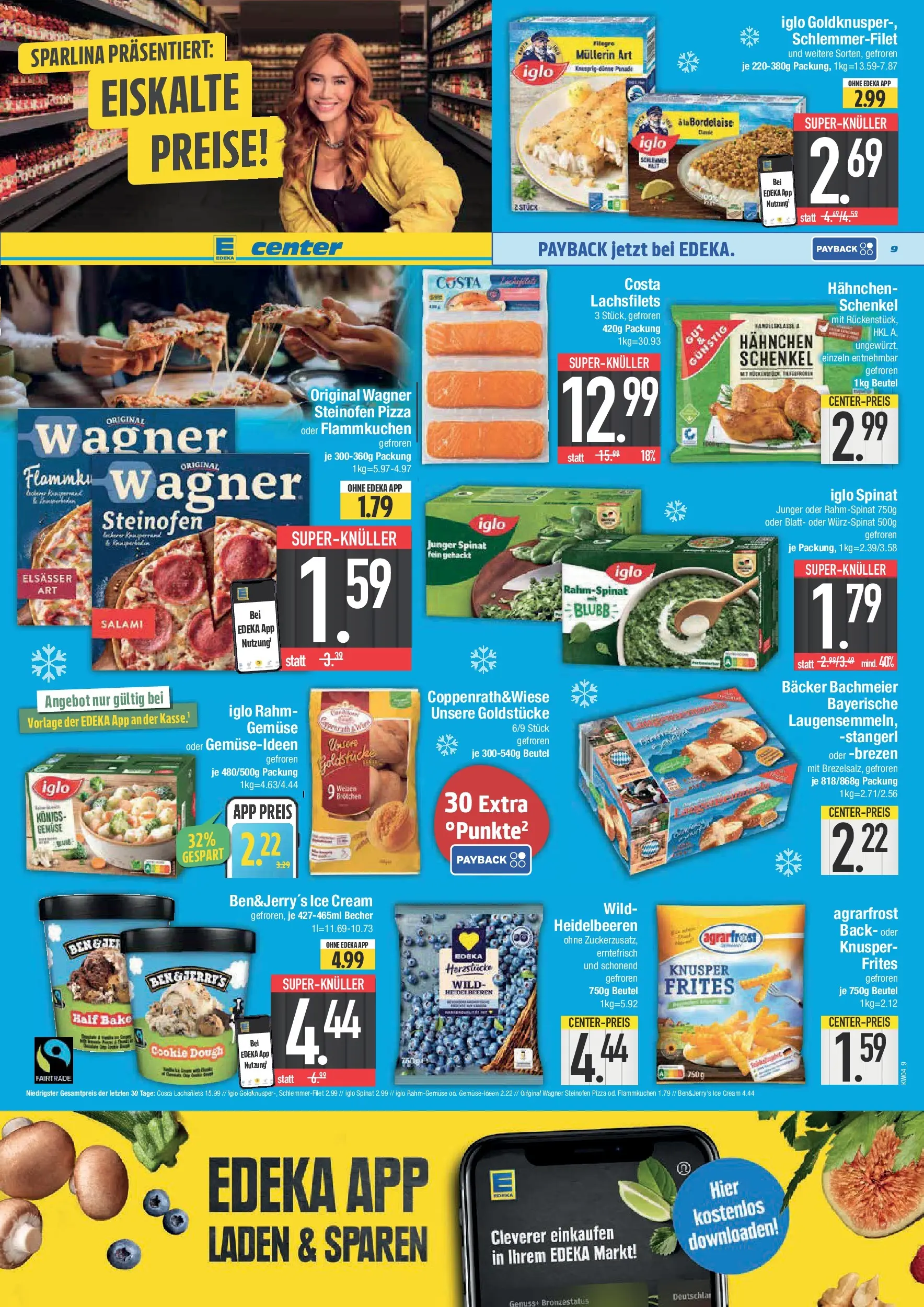 Edeka prospekt Hunderdorf	 (ab 18.01.2026) » Angebote Online | Seite: 9 | Produkte: Hahnchen, Iglo, Gemüse, Salami