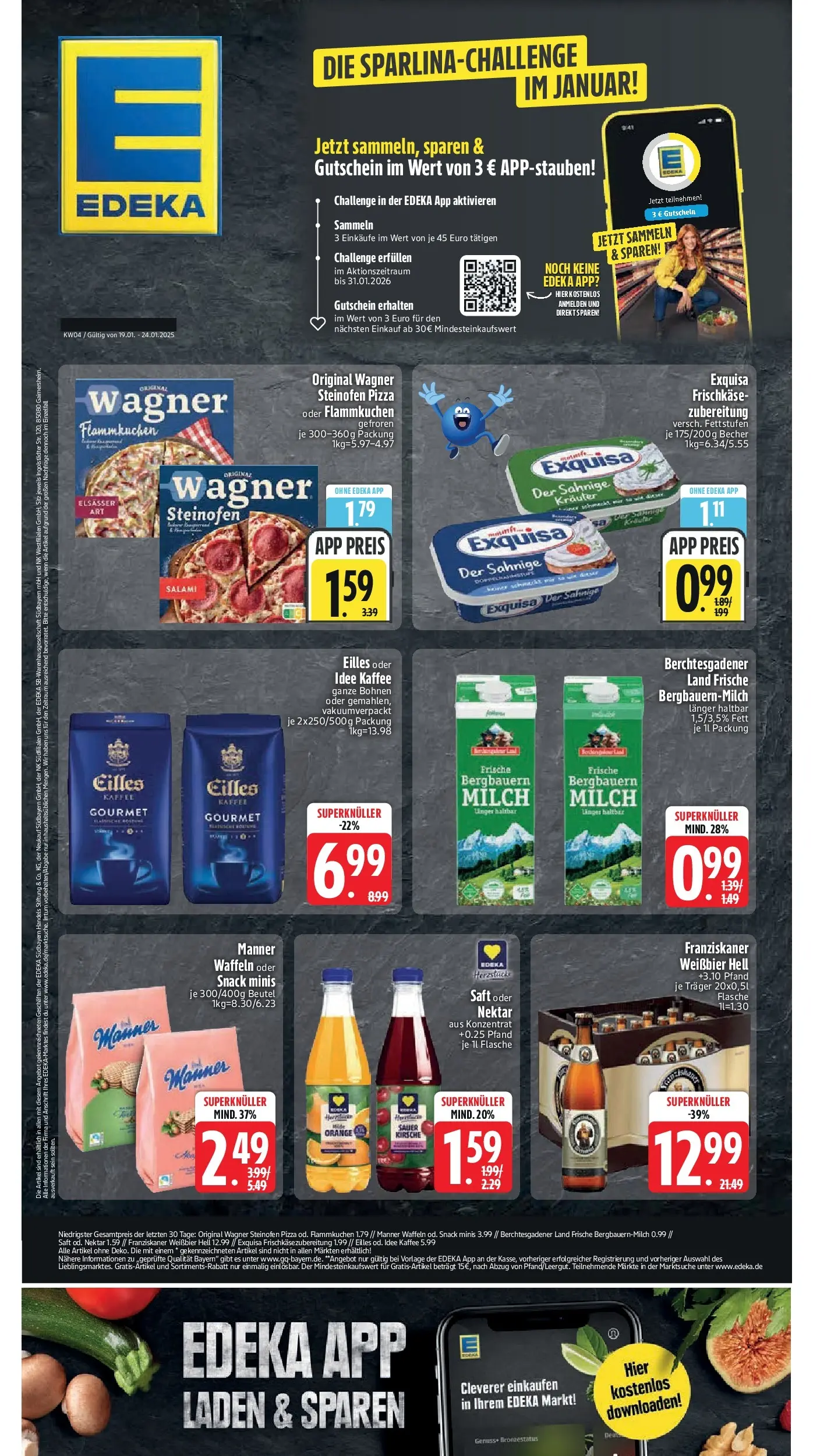 Edeka prospekt Inning/Ammersee	 (ab 18.01.2026) » Angebote Online | Seite: 1 | Produkte: Milch, Waffeln, Exquisa, Frischkase