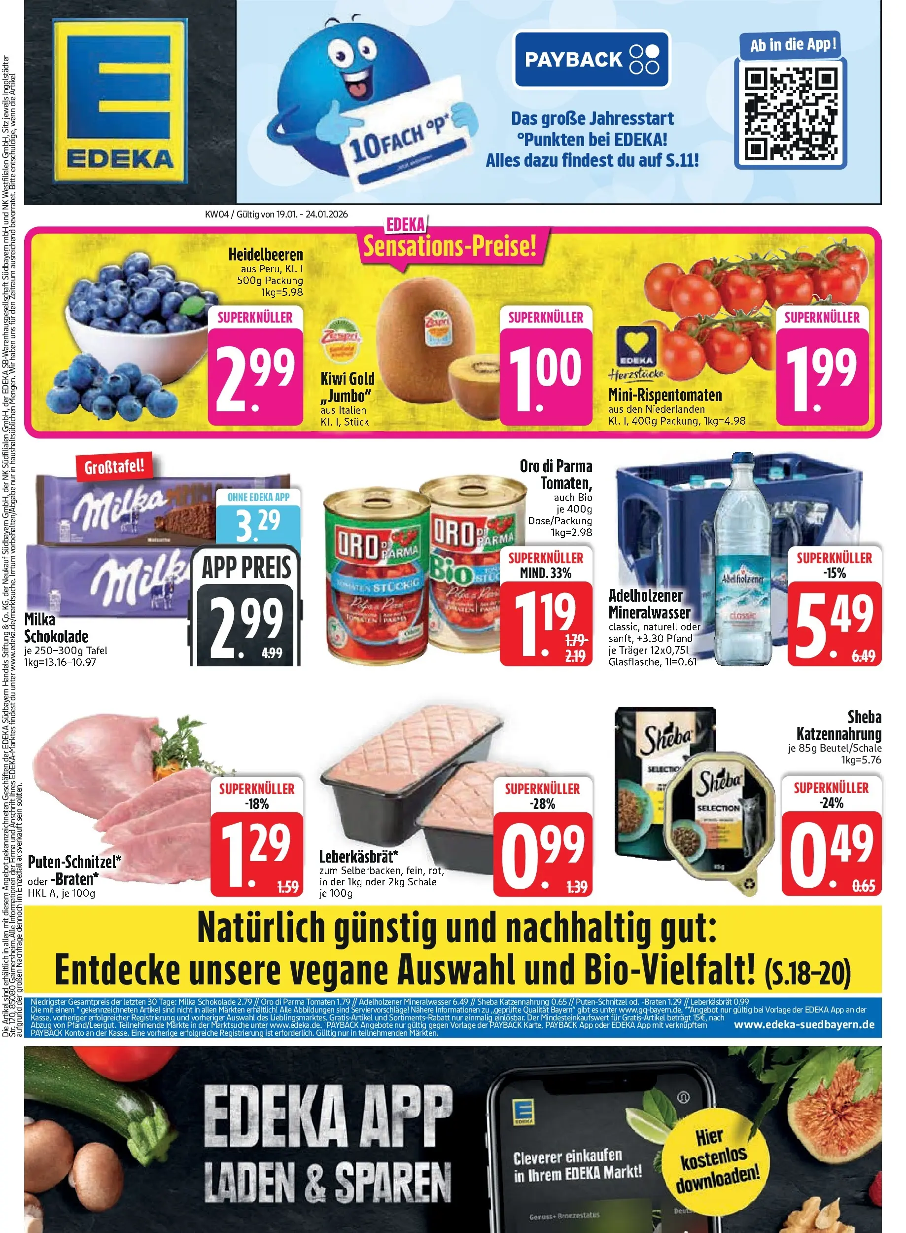 Edeka prospekt Zwiesel	 (ab 18.01.2026) » Angebote Online | Seite: 3 | Produkte: Schokolade, Milka schokolade, Adelholzener, Putenschnitzel