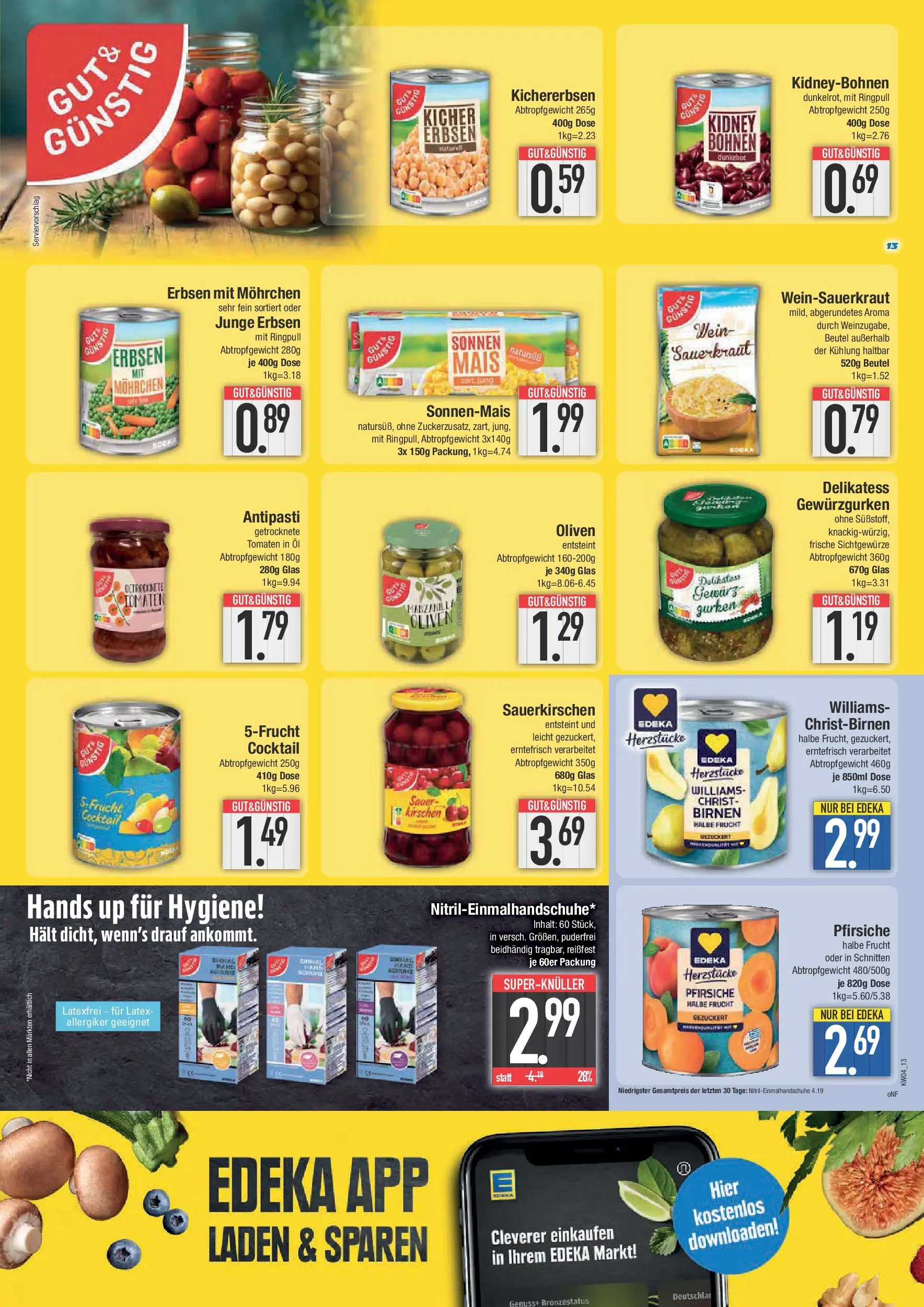 Edeka prospekt Neustadt	 (ab 18.01.2026) » Angebote Online | Seite: 13 | Produkte: Öl, Kirschen, Gurken, Erbsen