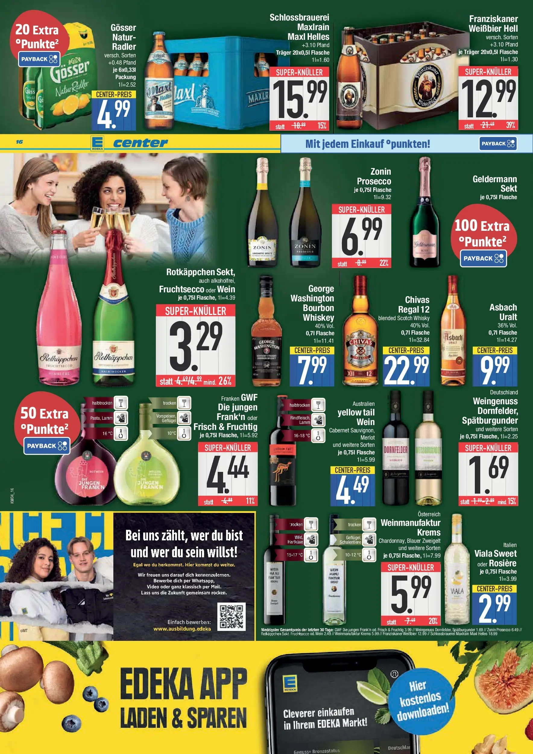 Edeka prospekt Hunderdorf	 (ab 18.01.2026) » Angebote Online | Seite: 16 | Produkte: Rotwein, Fruchtsecco, Prosecco, Rotkäppchen