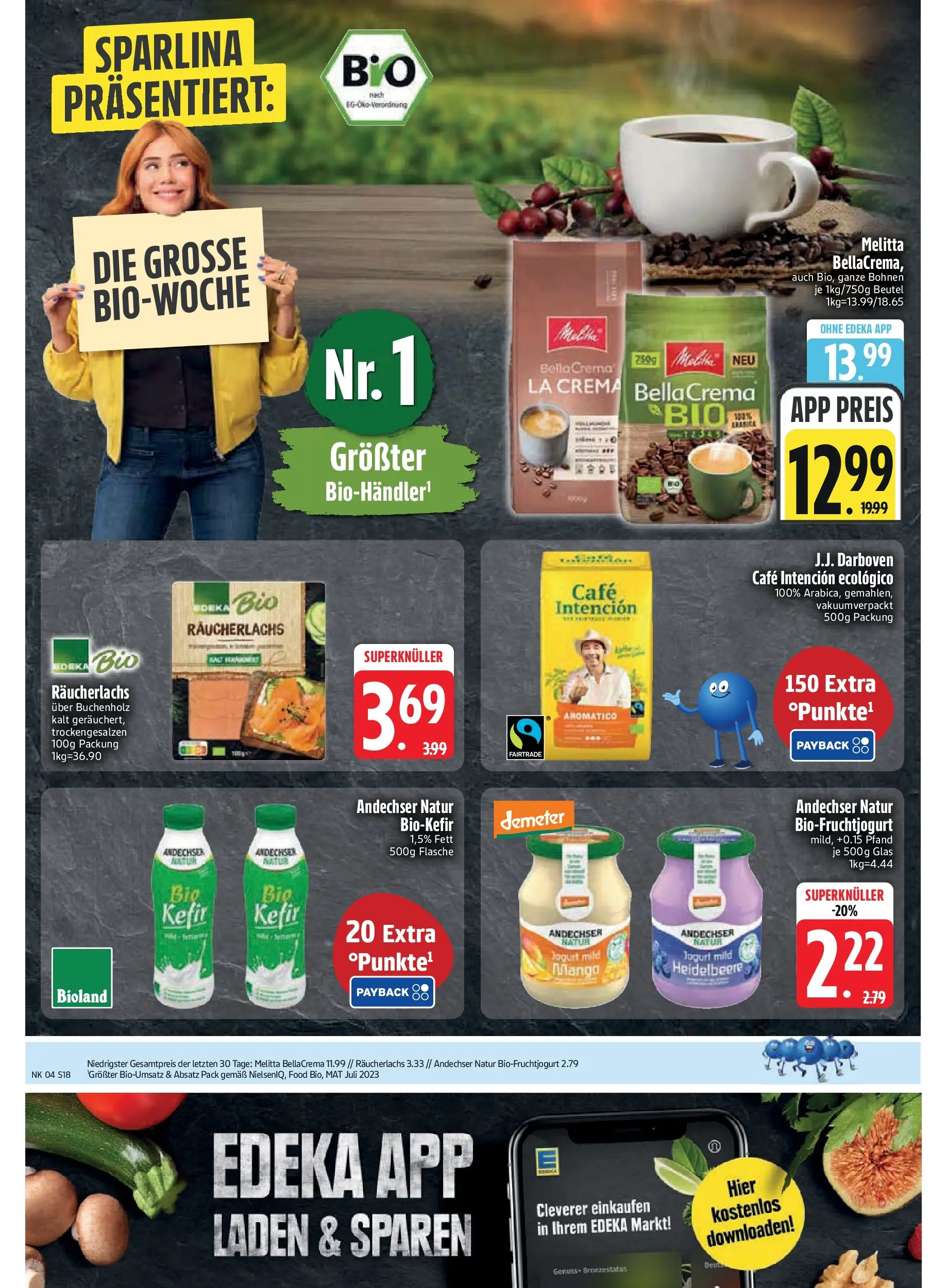 Edeka prospekt Inning/Ammersee	 (ab 18.01.2026) » Angebote Online | Seite: 20 | Produkte: Melitta, Kefir, Räucherlachs, Mango