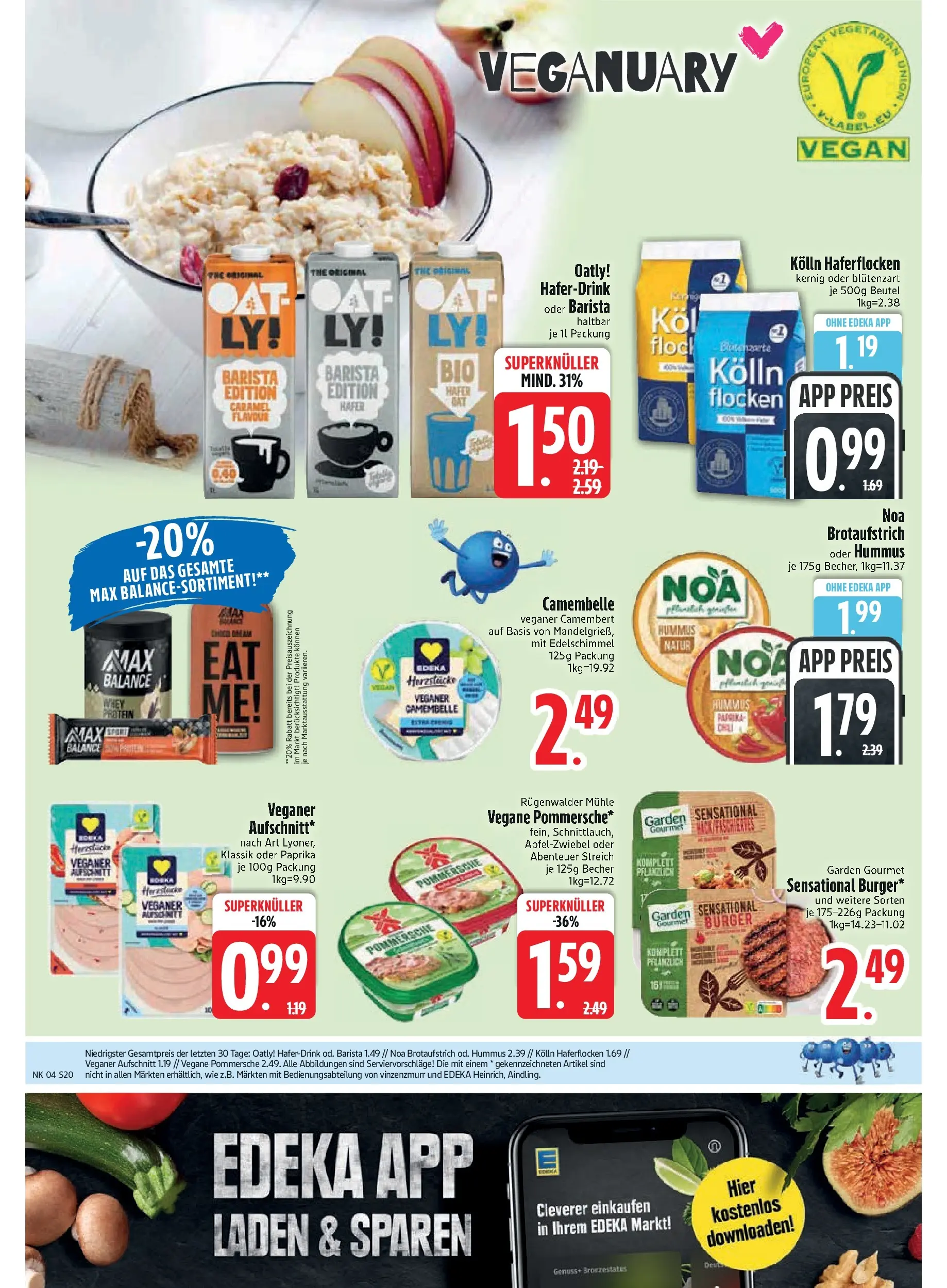 Edeka prospekt Inning/Ammersee	 (ab 18.01.2026) » Angebote Online | Seite: 22 | Produkte: Haferdrink, Paprika, Oatly, Flocken