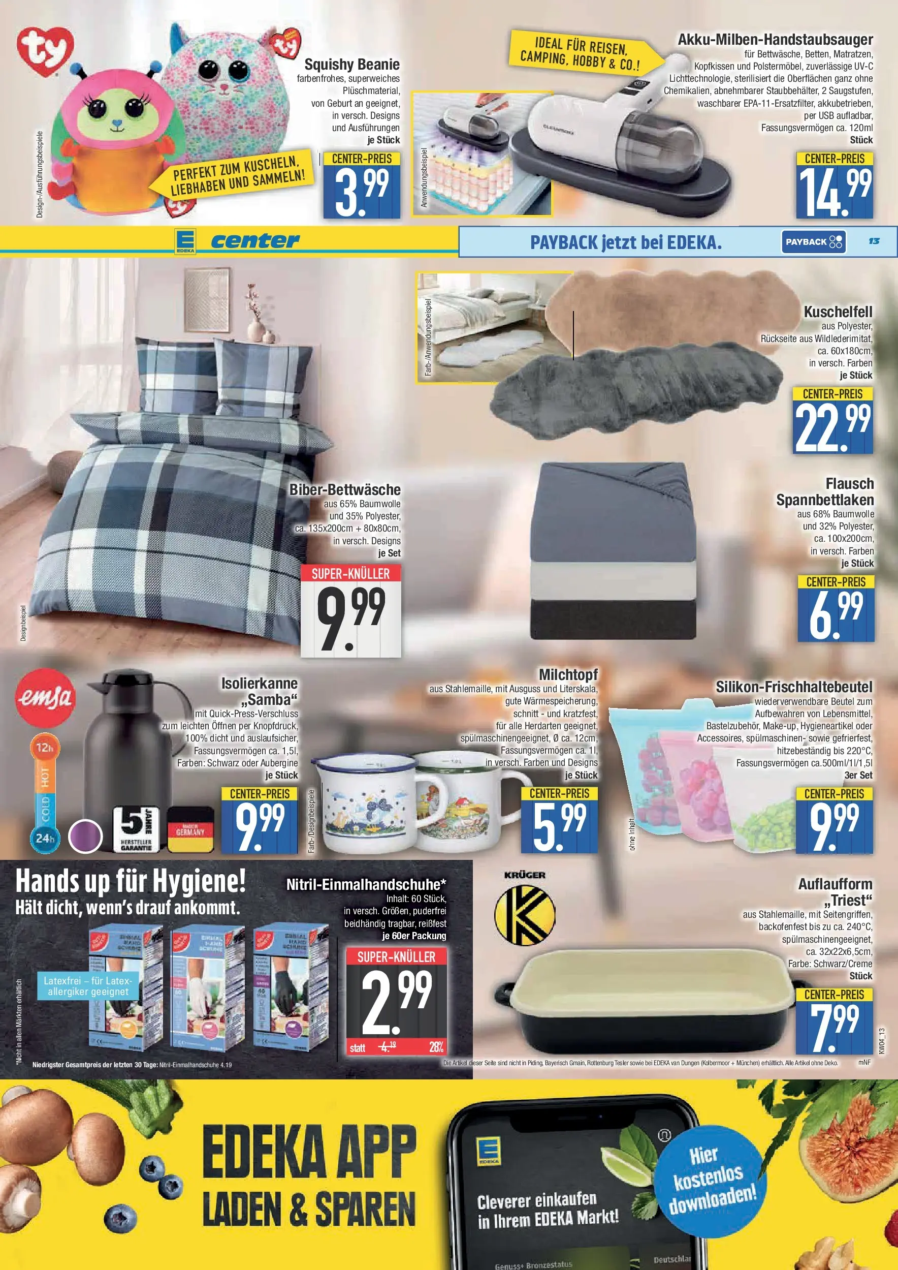 Edeka prospekt Hunderdorf	 (ab 18.01.2026) » Angebote Online | Seite: 13 | Produkte: USB, Kopfkissen, Aubergine