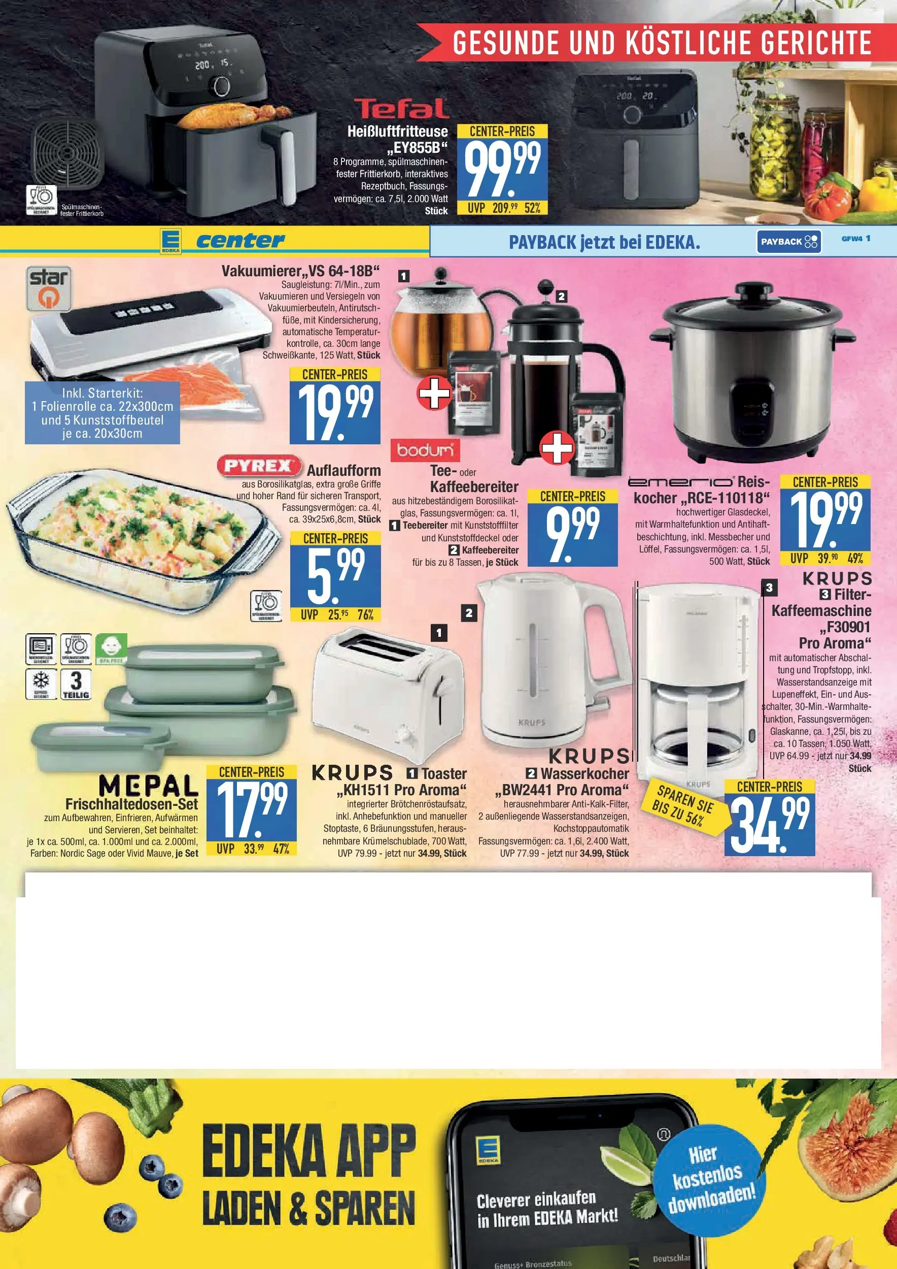 Edeka prospekt Krumbach	 (ab 18.01.2026) » Angebote Online | Seite: 14 | Produkte: Kaffeemaschine, Wasserkocher, Vakuumierer, Tee